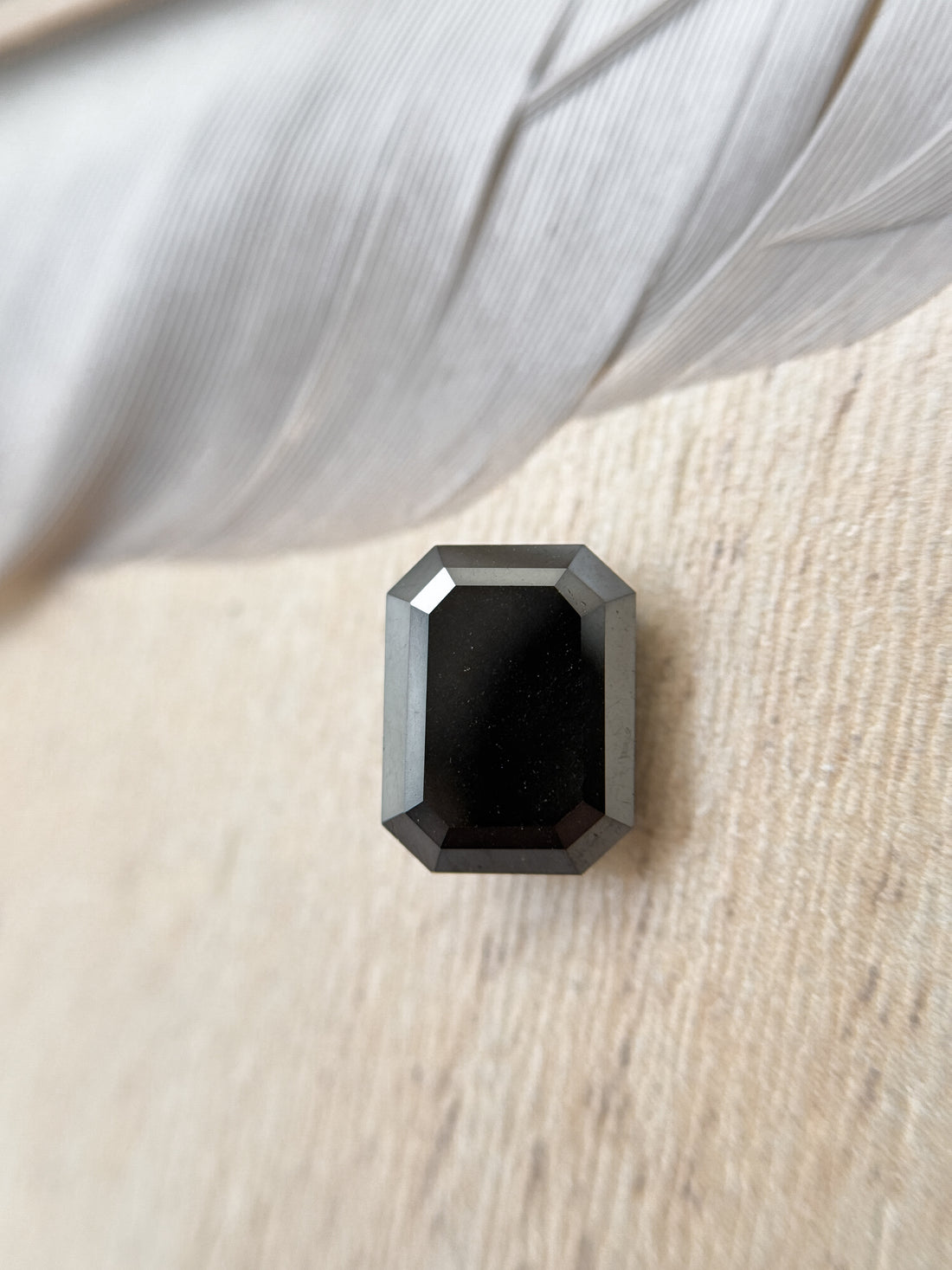 3.00 Ct Emerald Rose Cut Black Natural Salt and Pepper Diamond