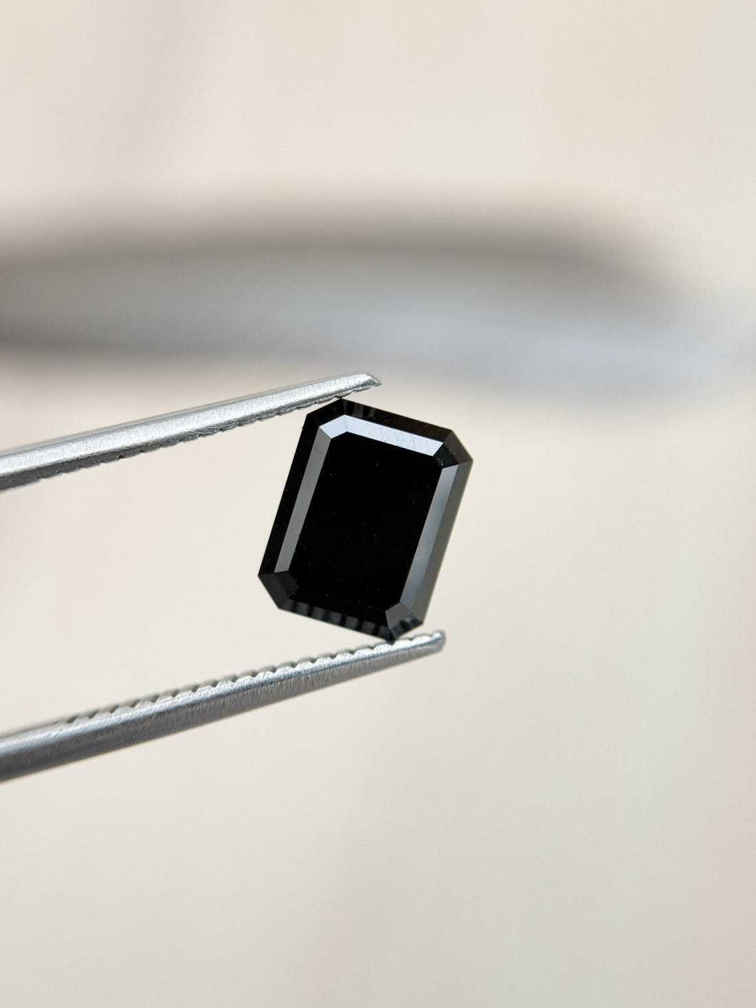 2.69 Ct Emerald Rose Cut Black Natural Salt and Pepper Diamond