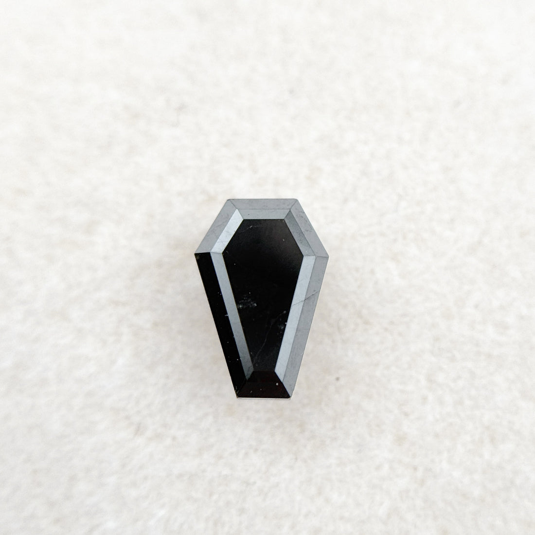 0.81 Ct Shield Rose Cut Black Natural Salt and Pepper Diamond