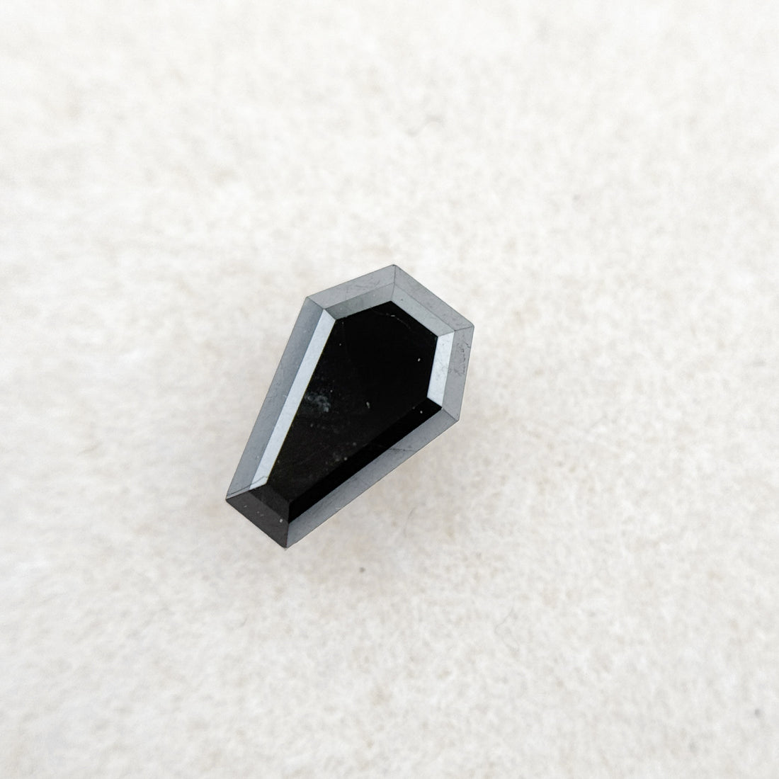 0.81 Ct Shield Rose Cut Black Natural Salt and Pepper Diamond