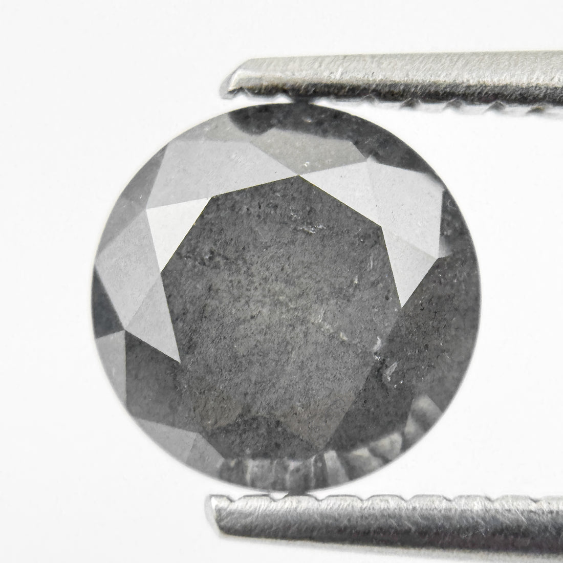 1.59 Ct Round Brilliant Cut Grey Natural Galaxy Diamond