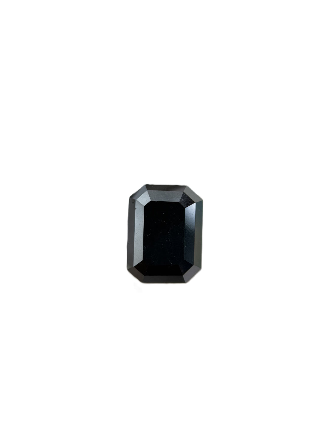 2.13 Ct Emerald Rose Cut Black Natural Salt and Pepper Diamond