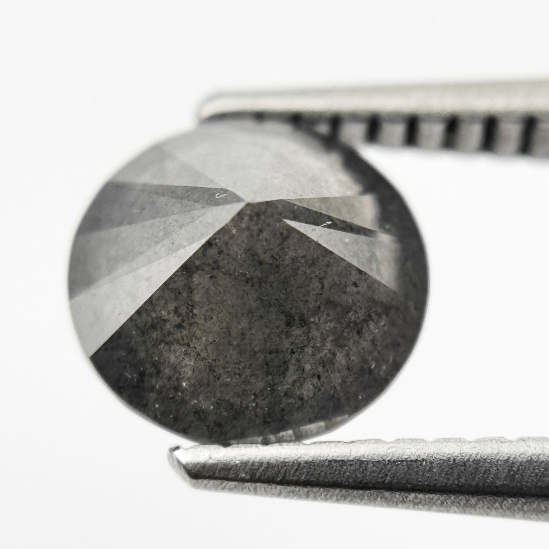 1.59 Ct Round Brilliant Cut Grey Natural Galaxy Diamond