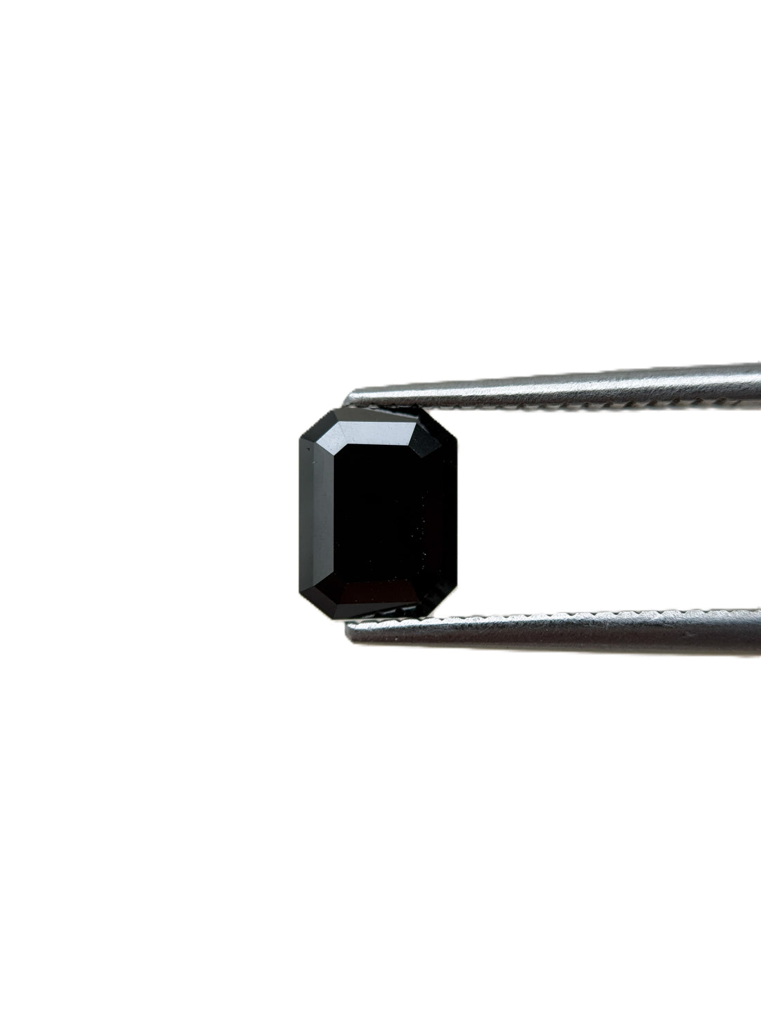 2.13 Ct Emerald Rose Cut Black Natural Salt and Pepper Diamond