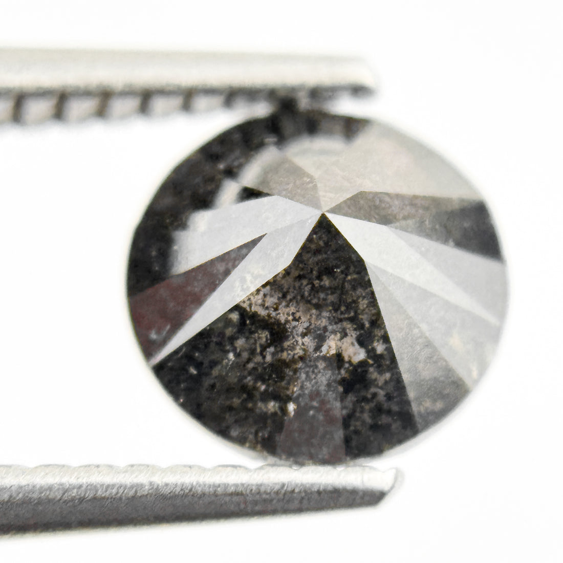 1.53 Ct Round Brilliant Cut Black Natural Galaxy Diamond