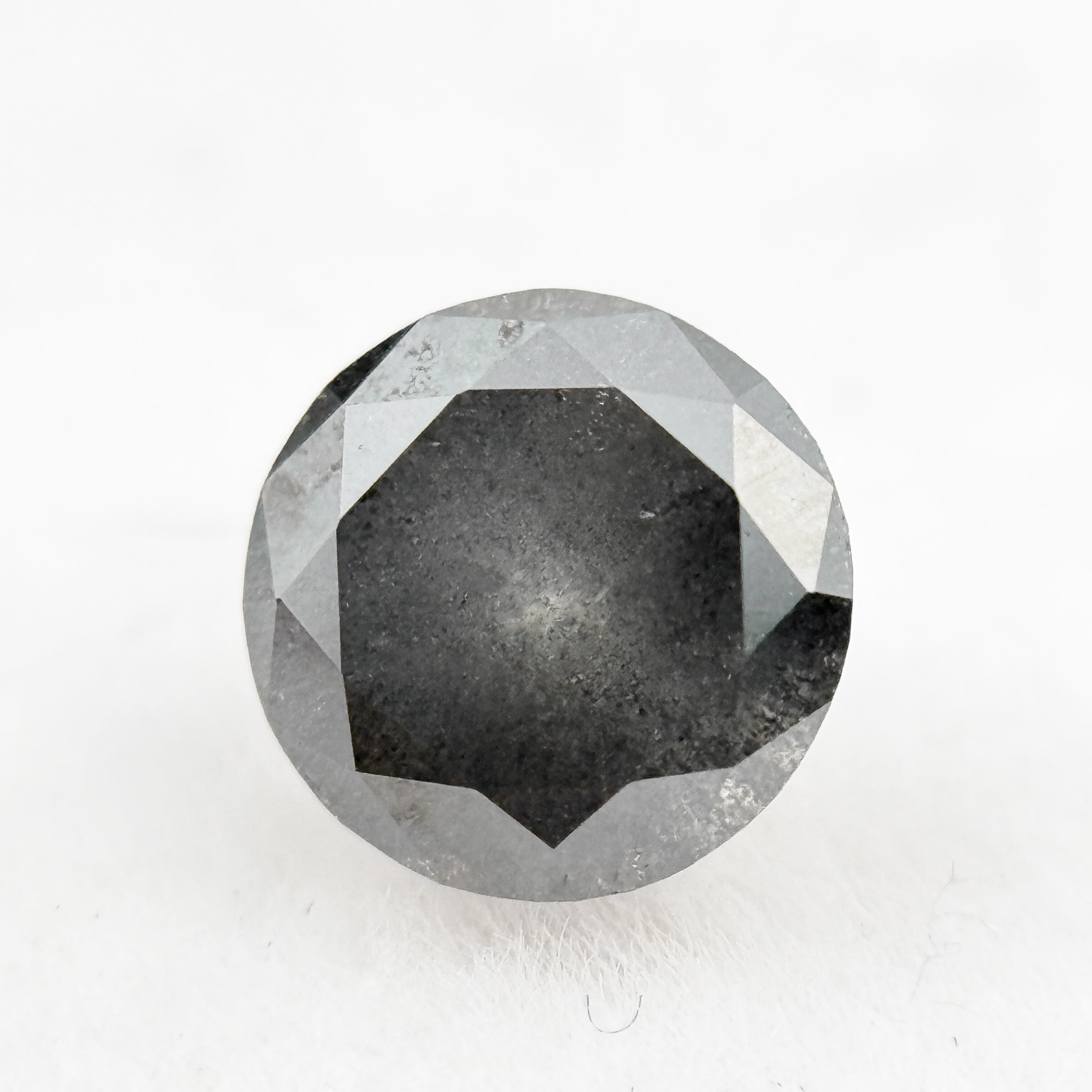 0.72 Ct Round Brilliant Cut Grey Natural Minimalist Diamond