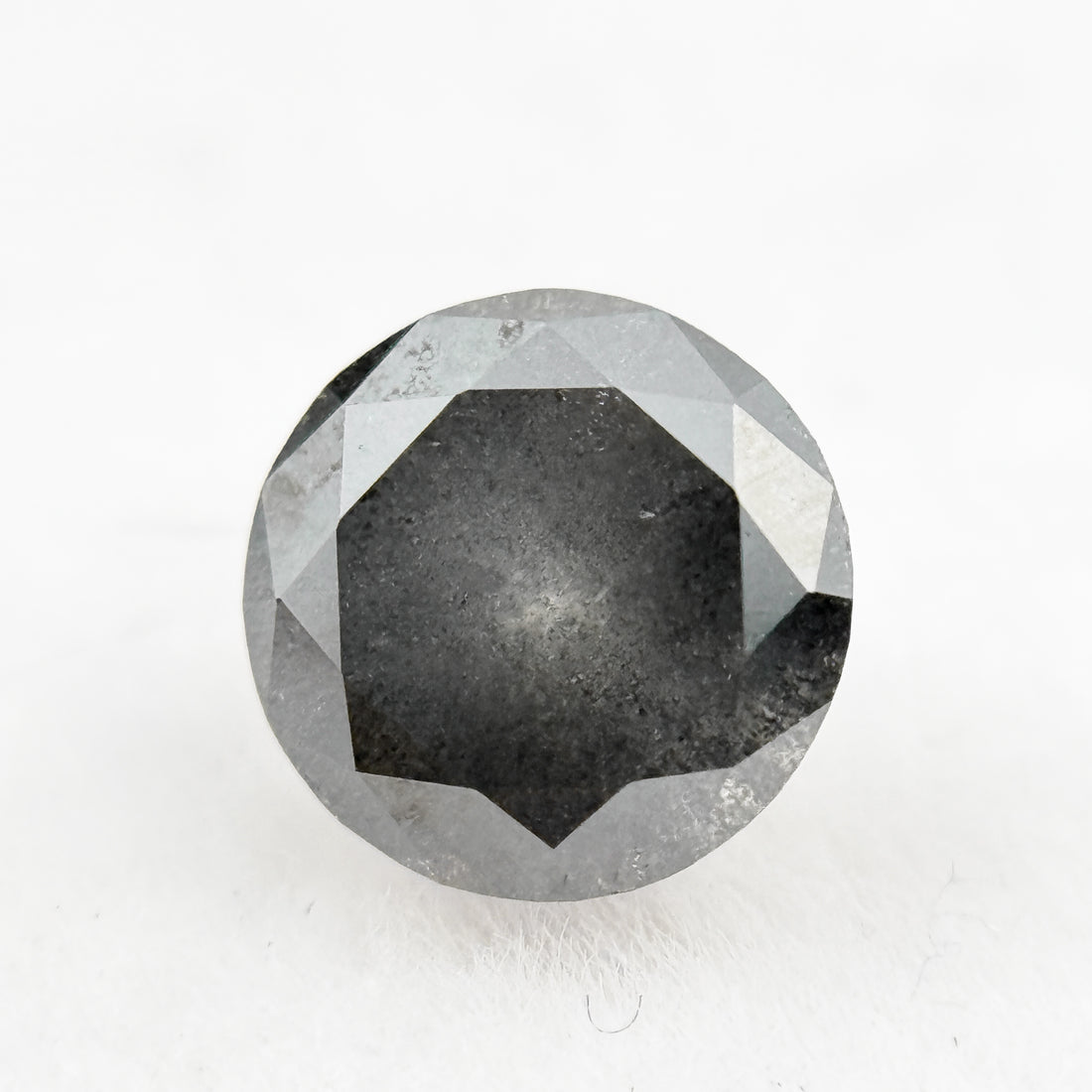 0.72 Ct Round Brilliant Cut Grey Natural Minimalist Diamond