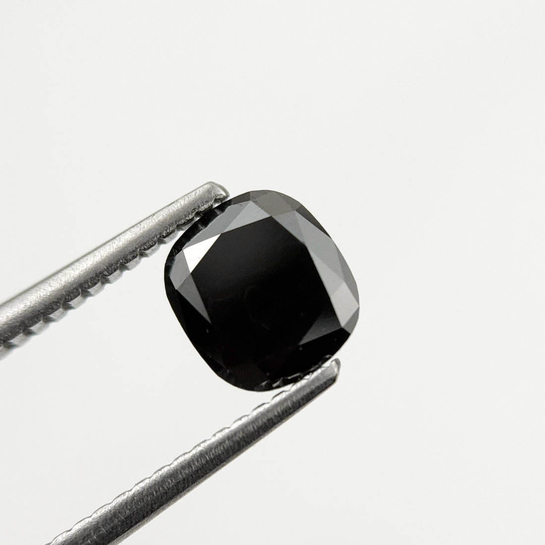 1.45 Ct Cushion Rose Cut Black Natural Fancy Diamond