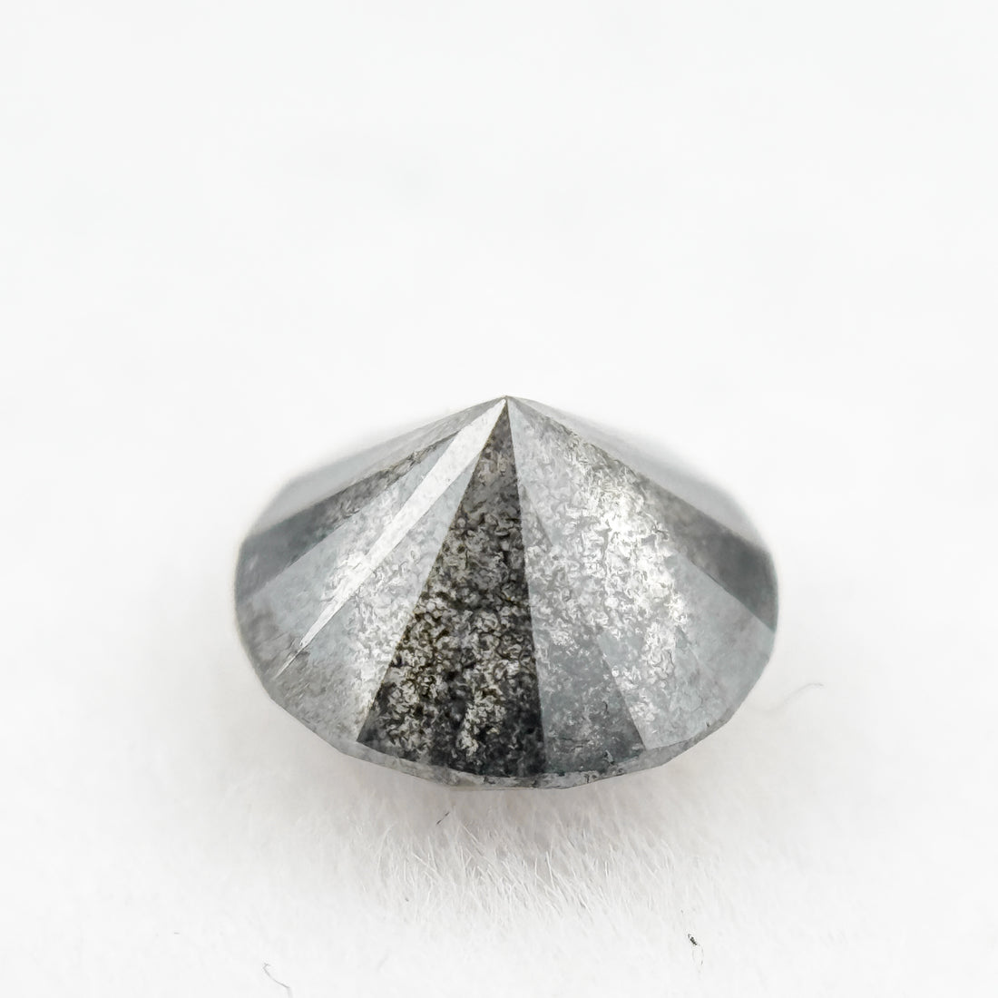 0.72 Ct Round Brilliant Cut Grey Natural Minimalist Diamond