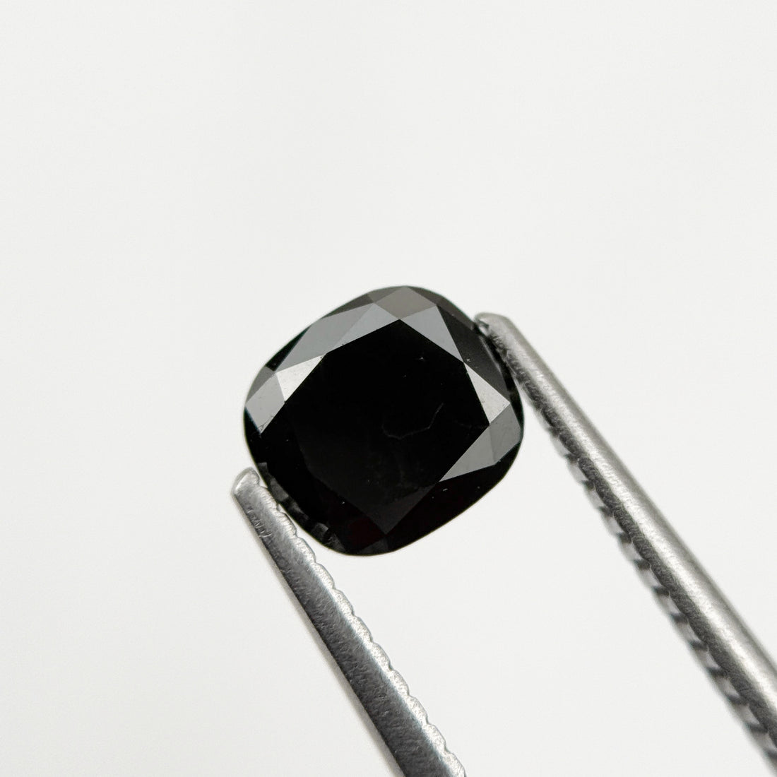 1.45 Ct Cushion Rose Cut Black Natural Fancy Diamond