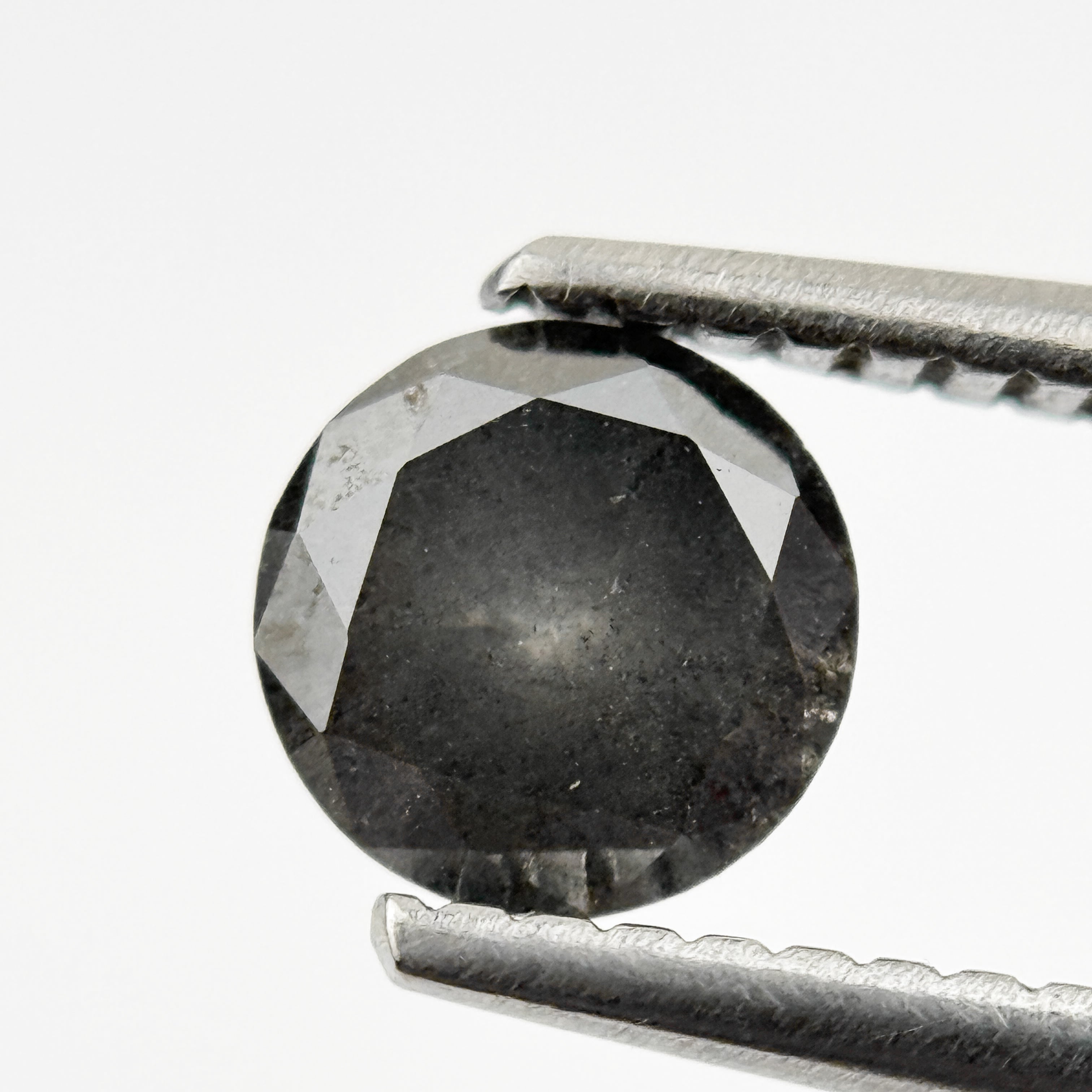 0.72 Ct Round Brilliant Cut Grey Natural Minimalist Diamond
