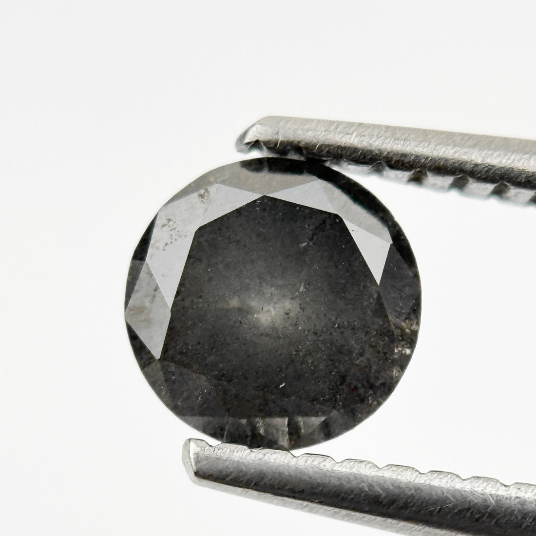 0.72 Ct Round Brilliant Cut Grey Natural Minimalist Diamond