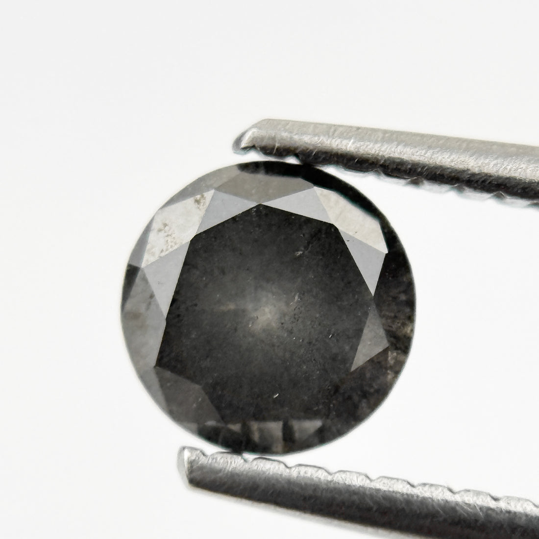 0.72 Ct Round Brilliant Cut Grey Natural Minimalist Diamond