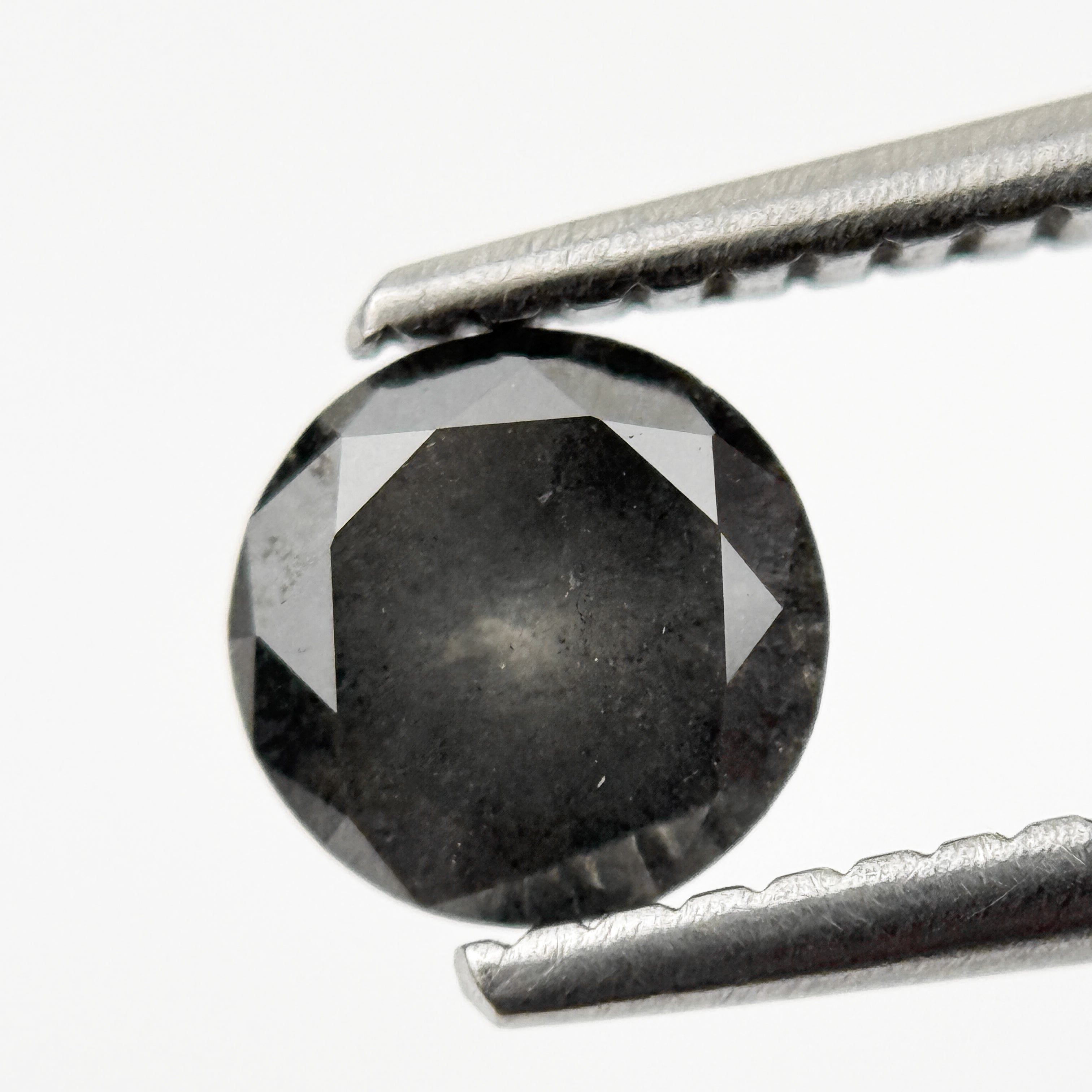 0.72 Ct Round Brilliant Cut Grey Natural Minimalist Diamond