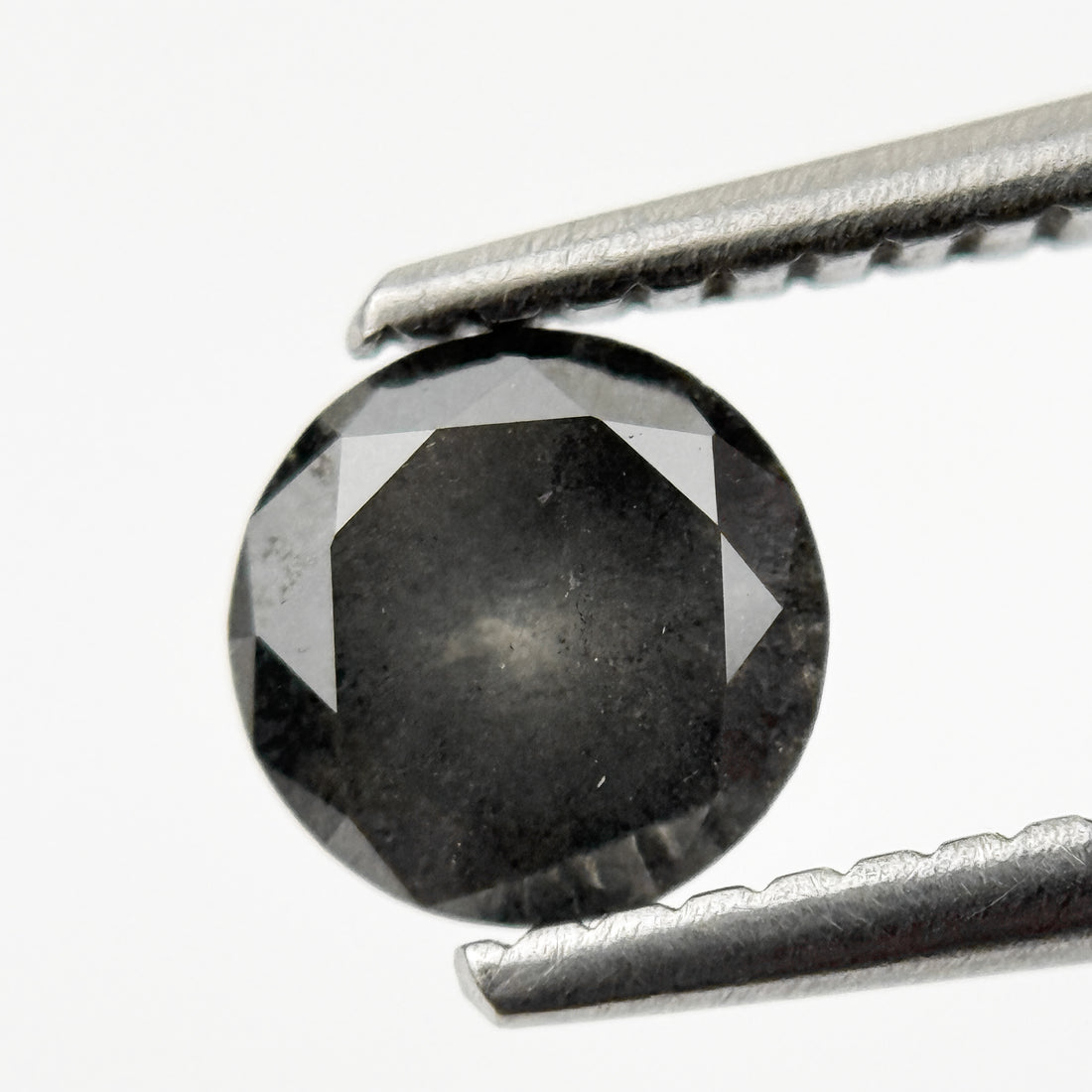 0.72 Ct Round Brilliant Cut Grey Natural Minimalist Diamond