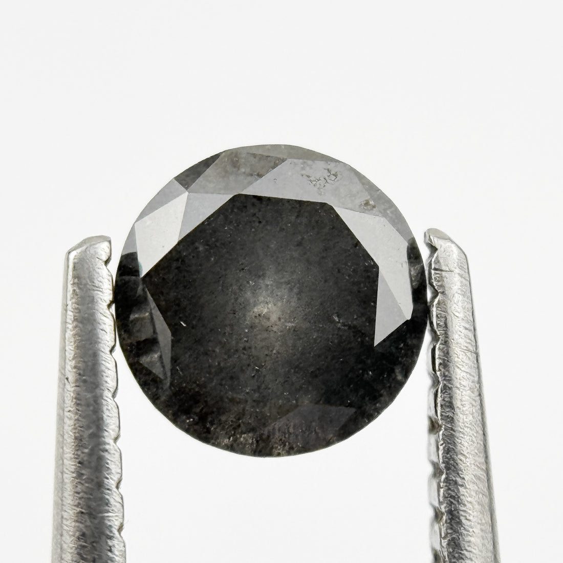 0.72 Ct Round Brilliant Cut Grey Natural Minimalist Diamond
