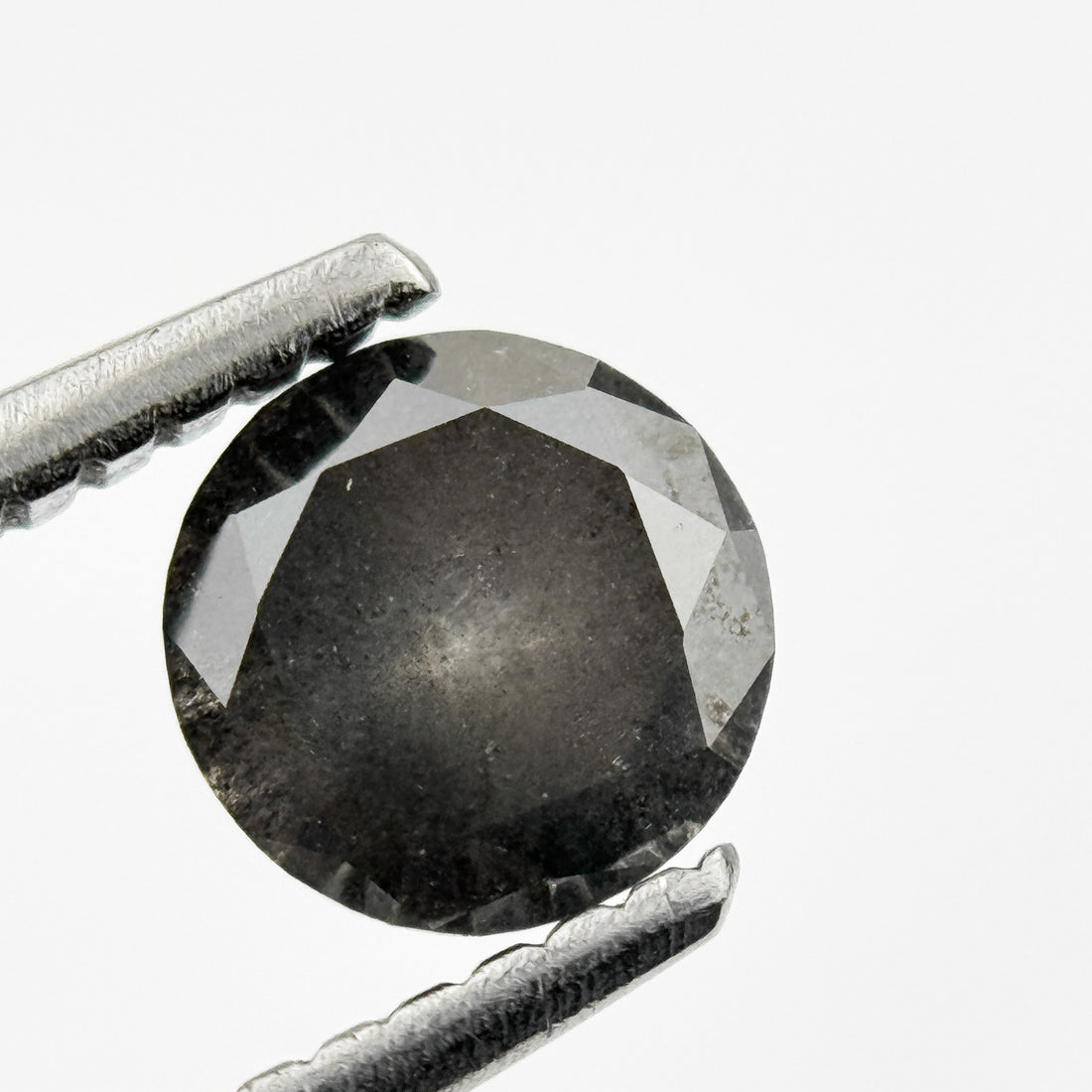 0.72 Ct Round Brilliant Cut Grey Natural Minimalist Diamond