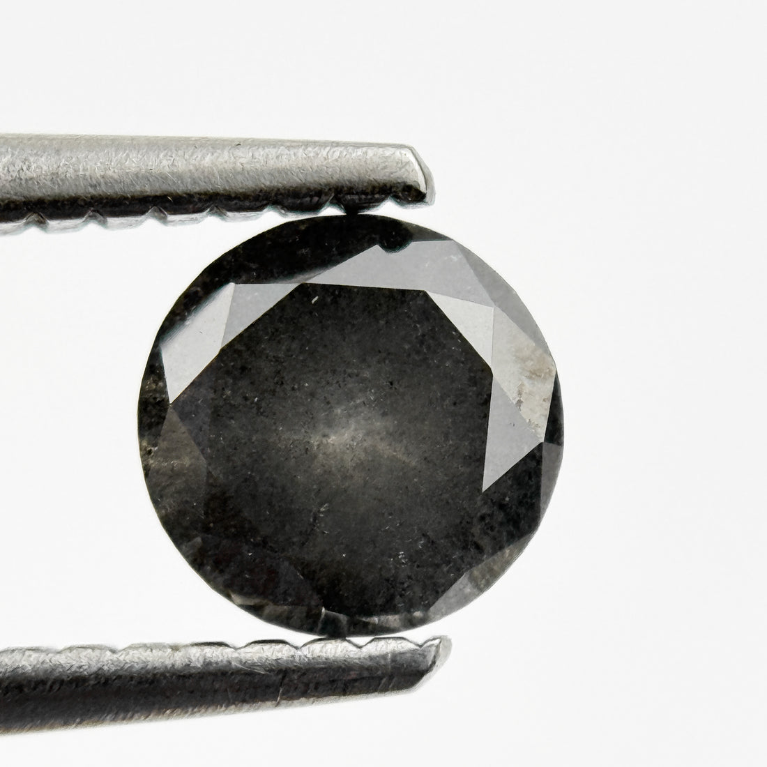 0.72 Ct Round Brilliant Cut Grey Natural Minimalist Diamond