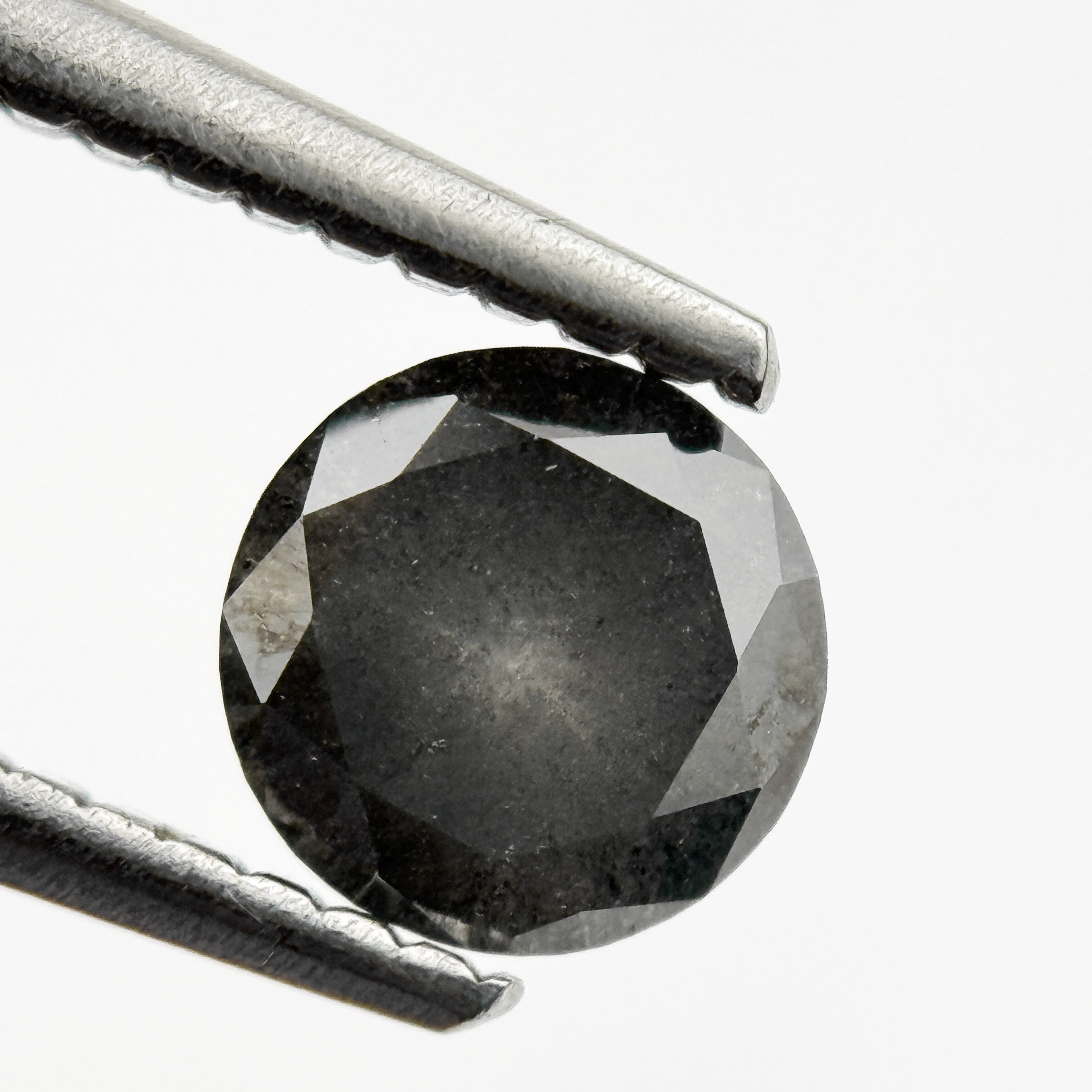 0.72 Ct Round Brilliant Cut Grey Natural Minimalist Diamond
