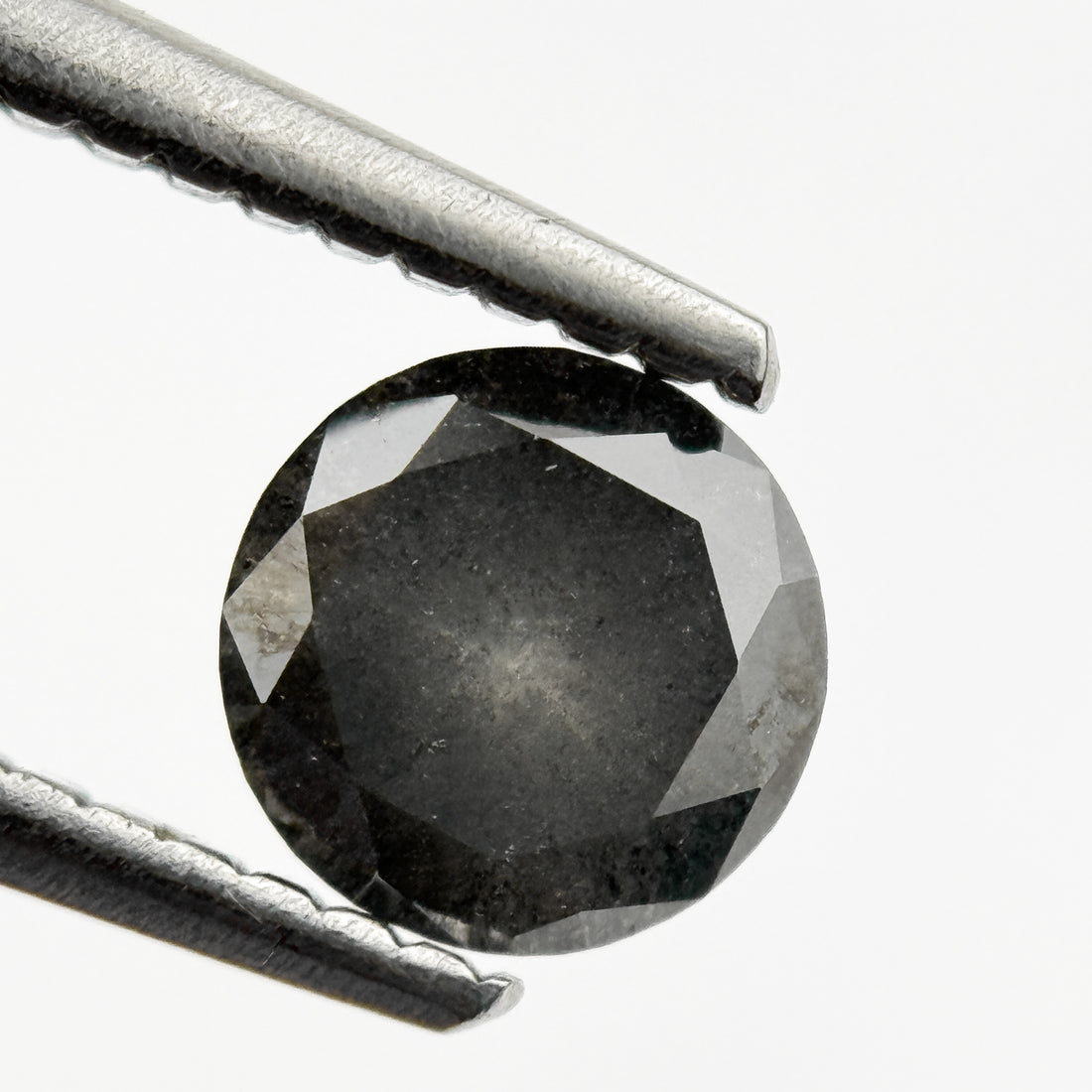 0.72 Ct Round Brilliant Cut Grey Natural Minimalist Diamond