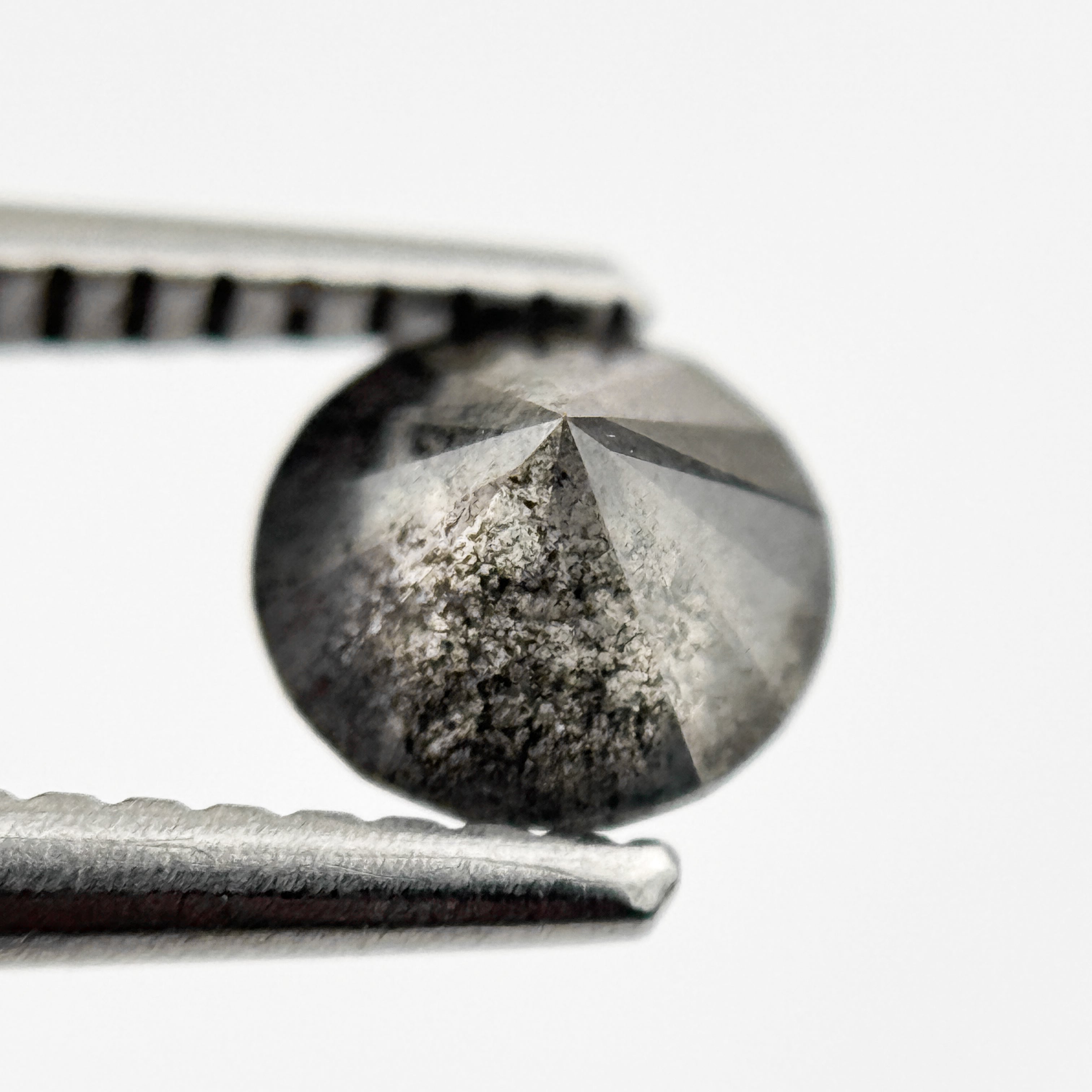 0.72 Ct Round Brilliant Cut Grey Natural Minimalist Diamond