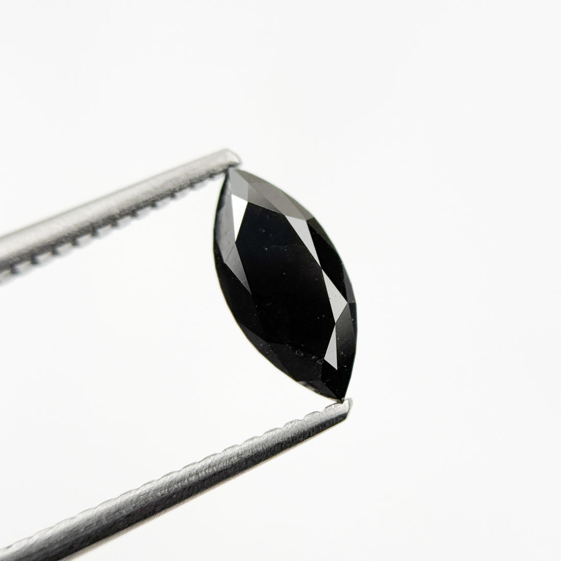 1.01 Ct Marquise Rose Cut Black Natural Salt and Pepper Diamond
