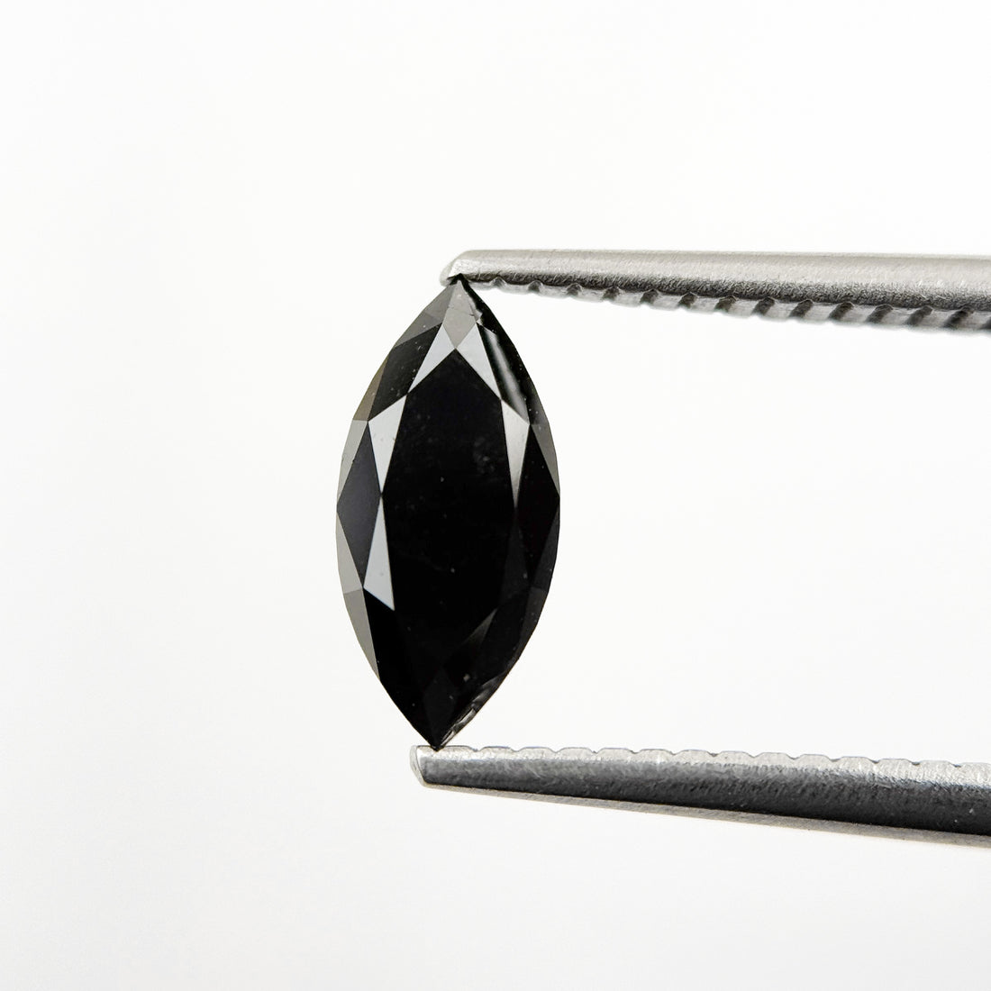 1.01 Ct Marquise Rose Cut Black Natural Salt and Pepper Diamond