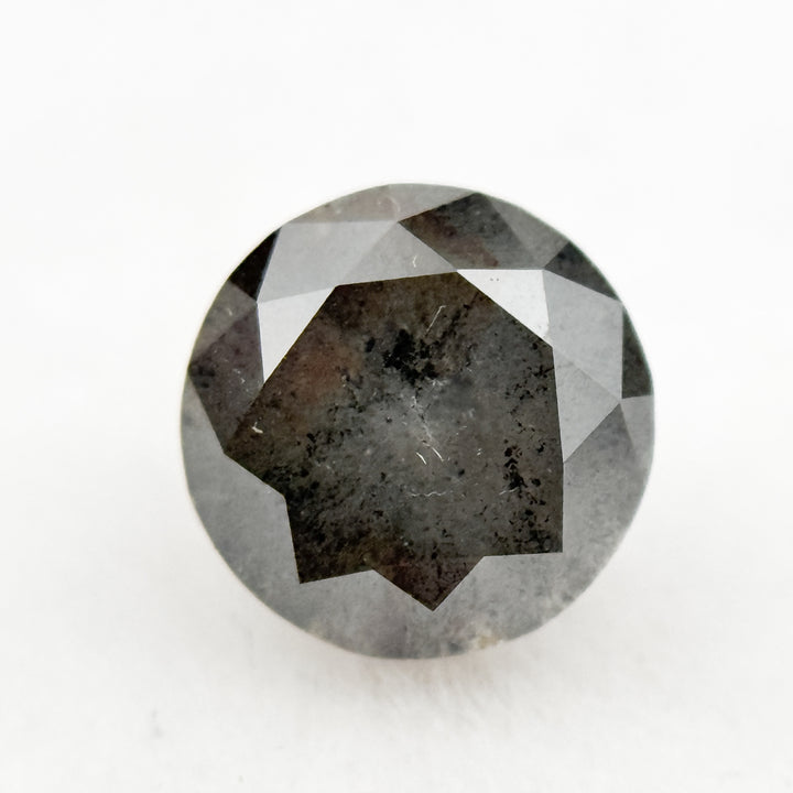1.08 Ct Round Brilliant Cut Grey Natural Galaxy Diamond