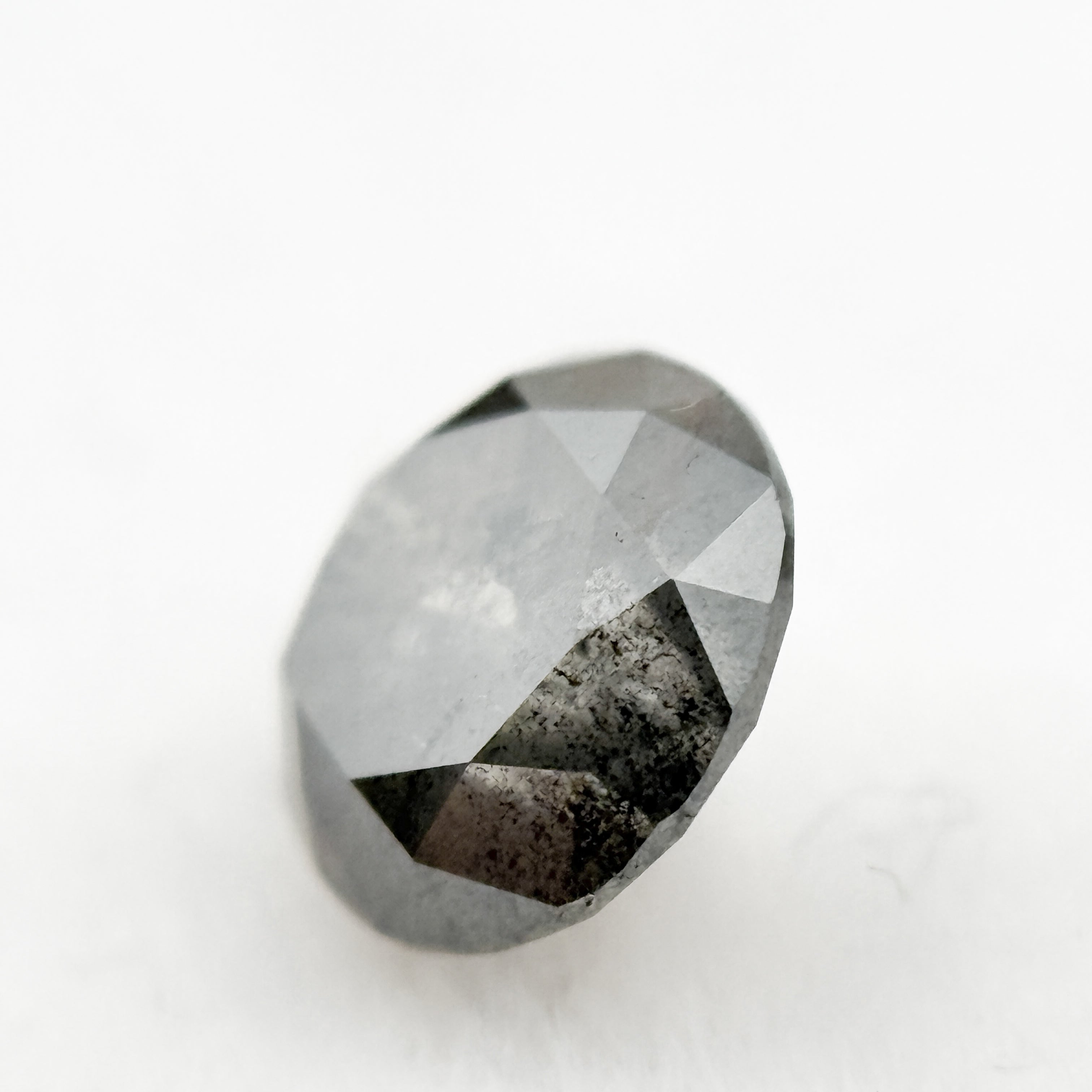 1.08 Ct Round Brilliant Cut Grey Natural Galaxy Diamond