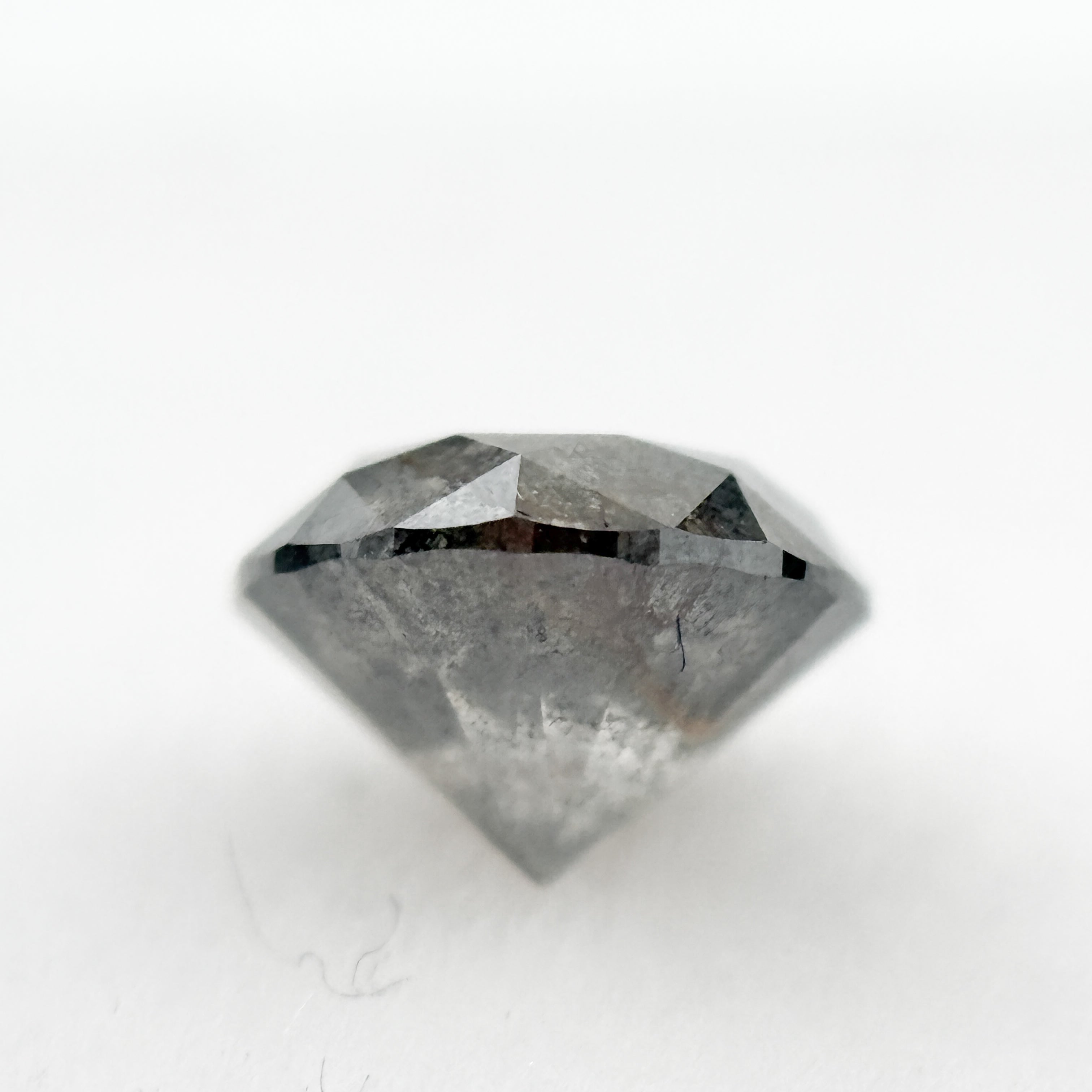 1.08 Ct Round Brilliant Cut Grey Natural Galaxy Diamond
