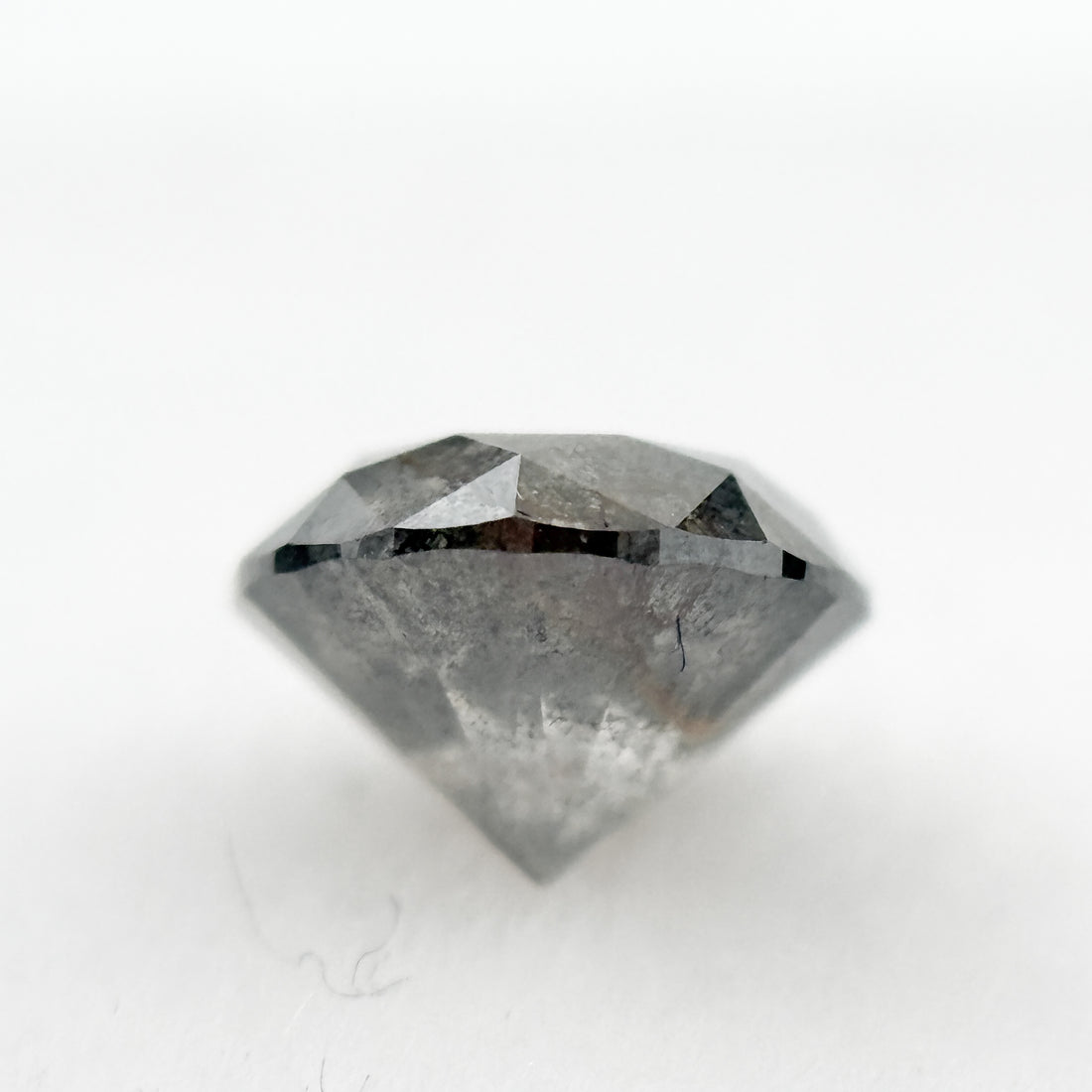 1.08 Ct Round Brilliant Cut Grey Natural Galaxy Diamond