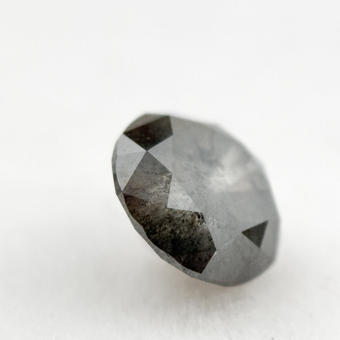 1.08 Ct Round Brilliant Cut Grey Natural Galaxy Diamond