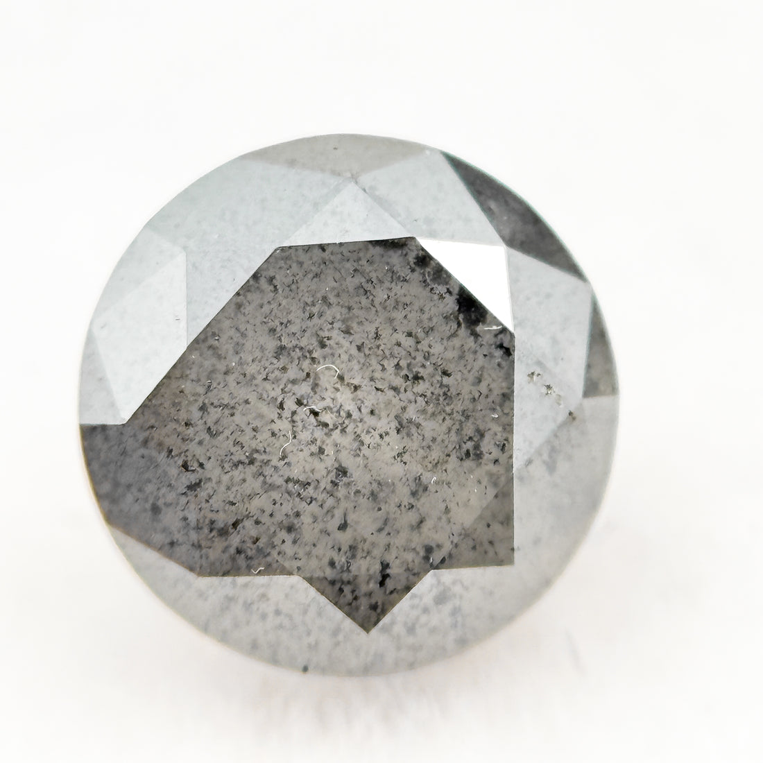1.67 Ct Round Brilliant Cut Grey Natural Fancy Diamond
