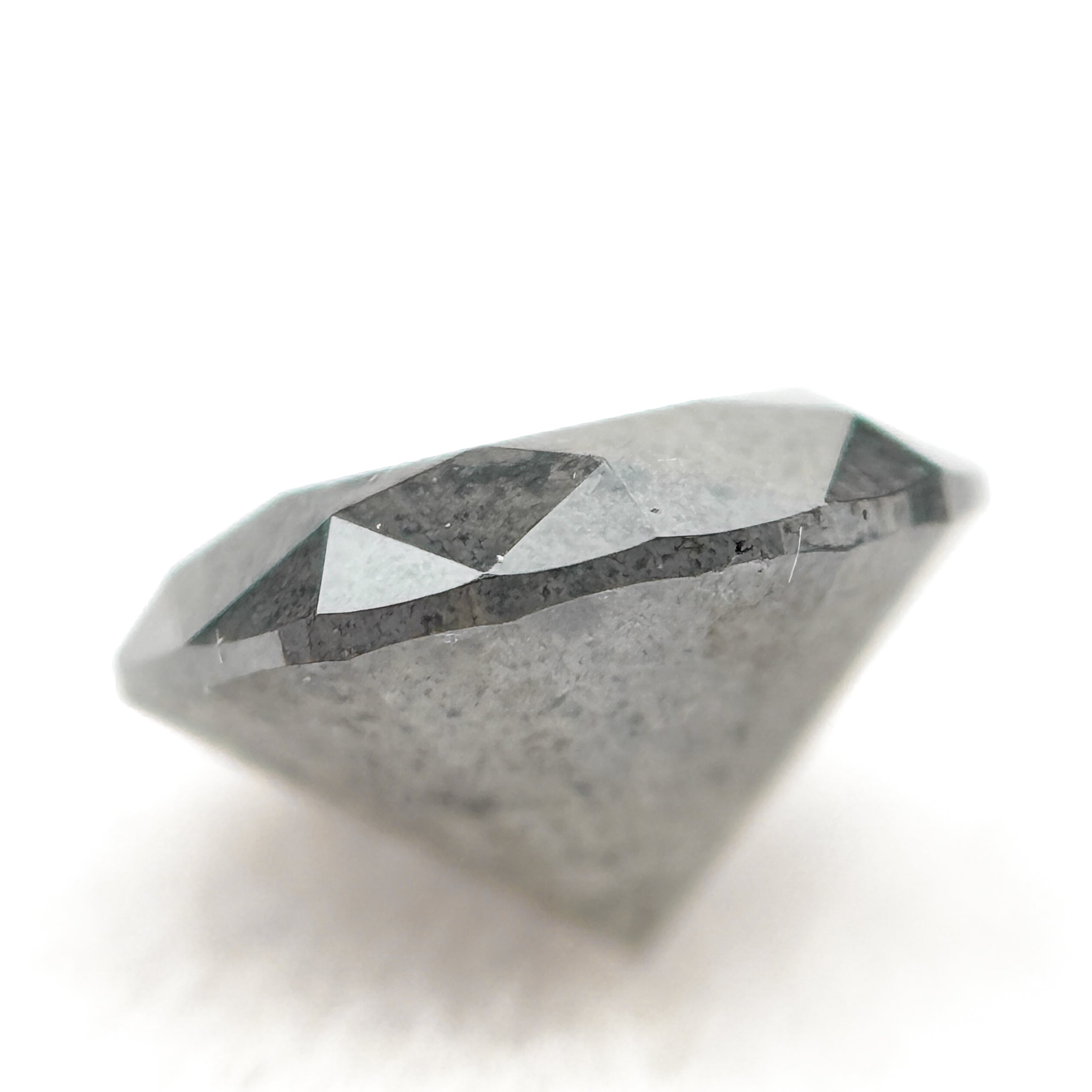 1.67 Ct Round Brilliant Cut Grey Natural Fancy Diamond
