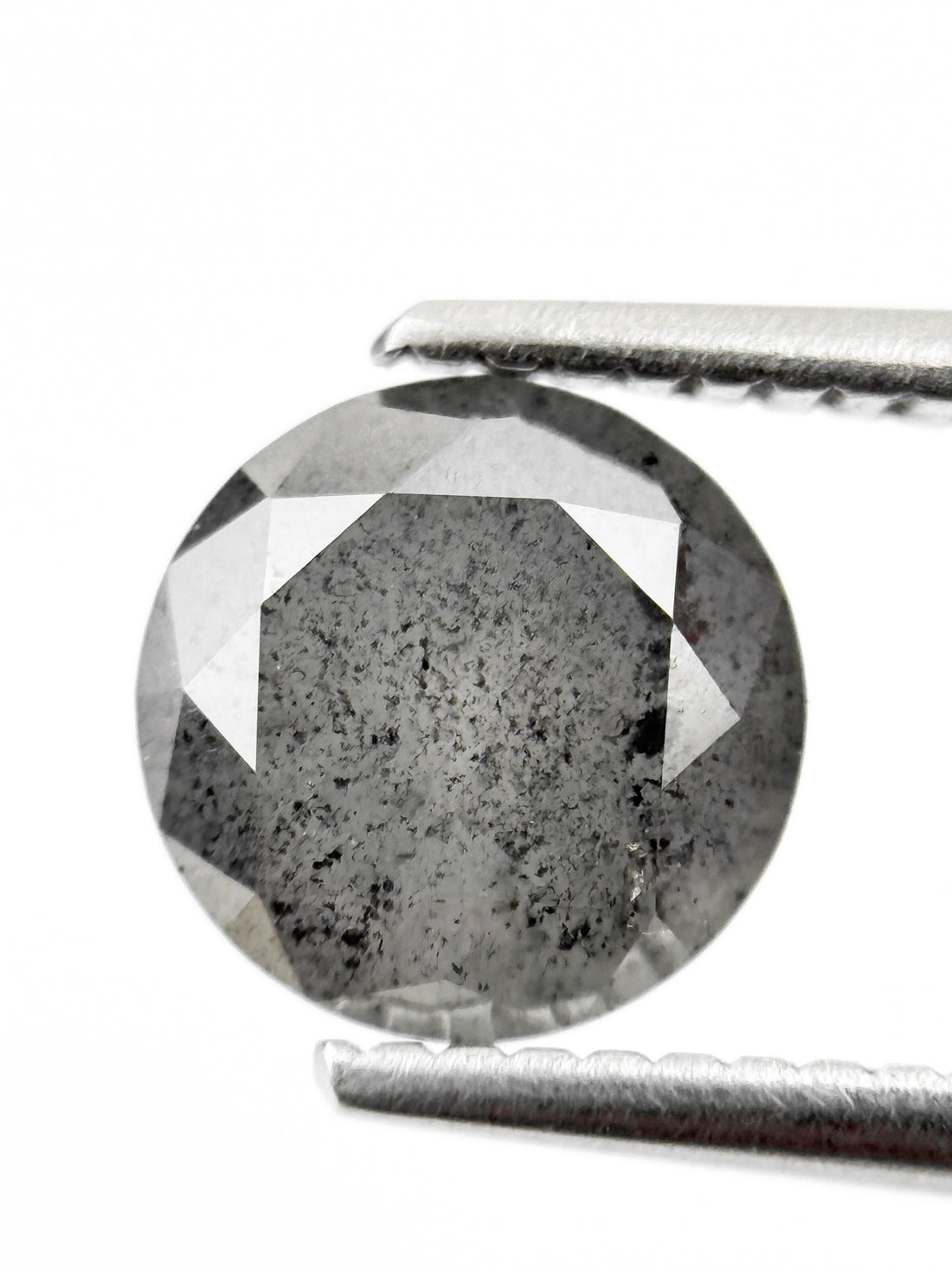 1.67 Ct Round Brilliant Cut Grey Natural Fancy Diamond