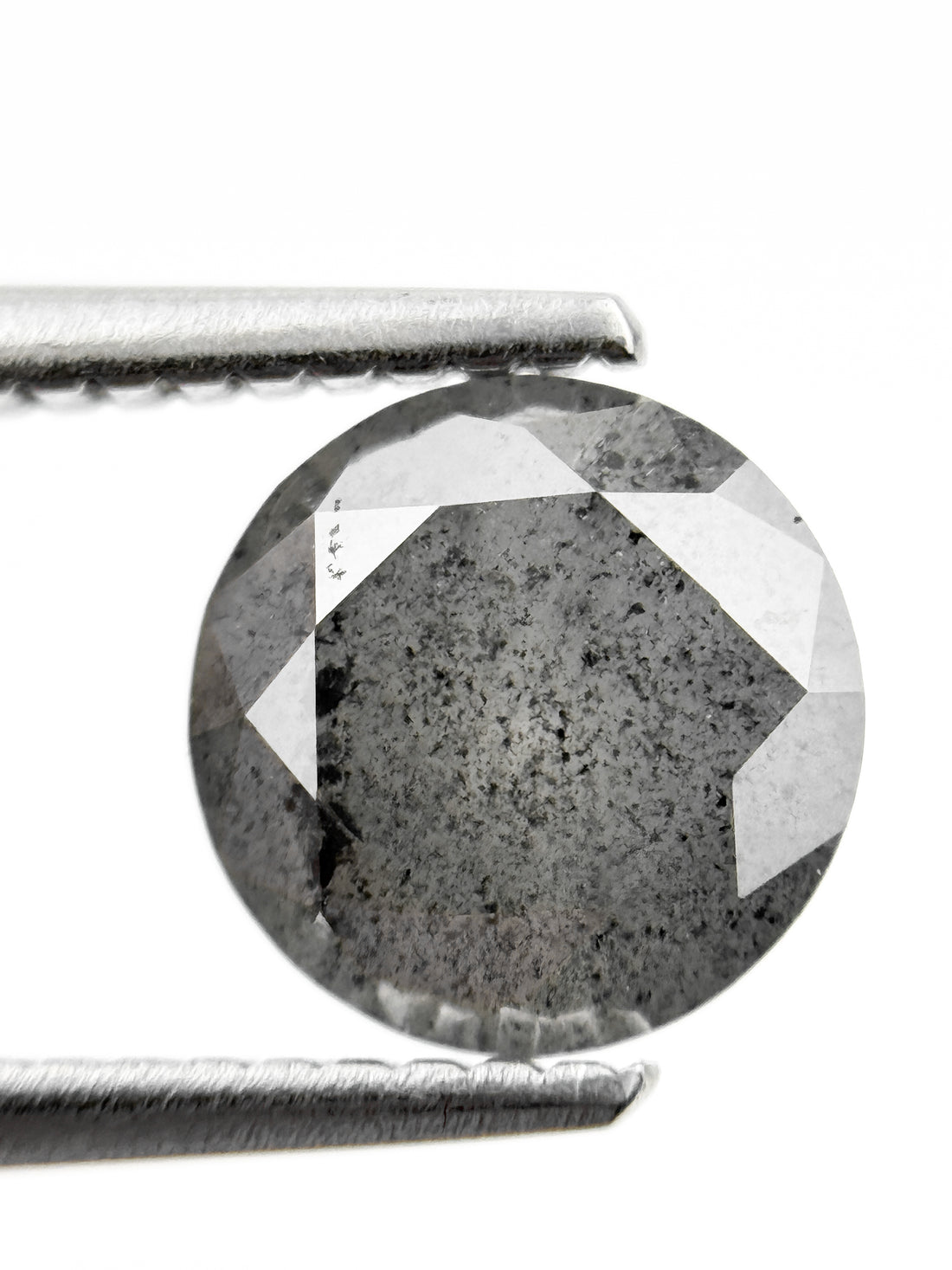 1.67 Ct Round Brilliant Cut Grey Natural Fancy Diamond