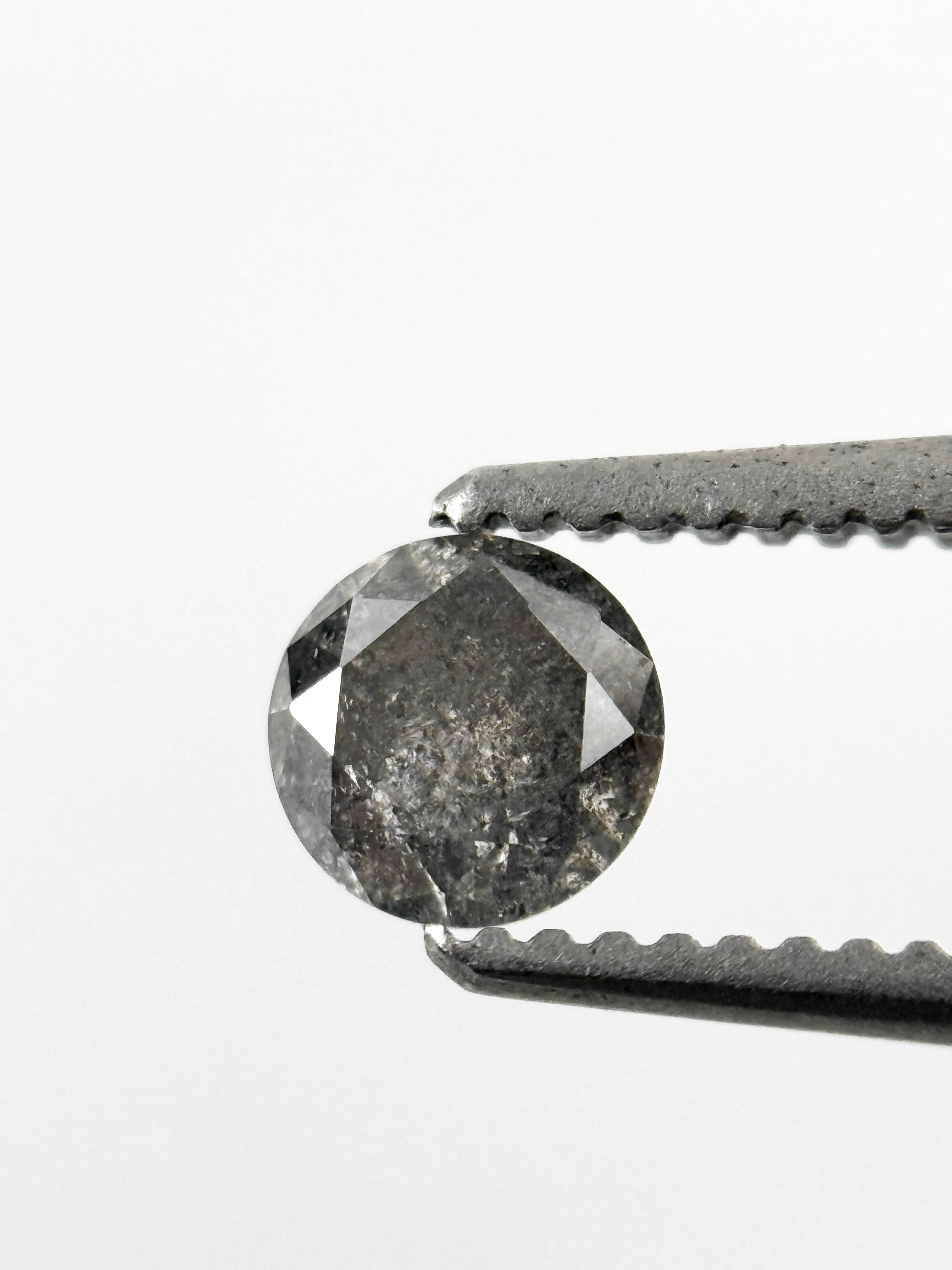 0.31 Ct Round Brilliant Cut Grey Natural Galaxy Diamond