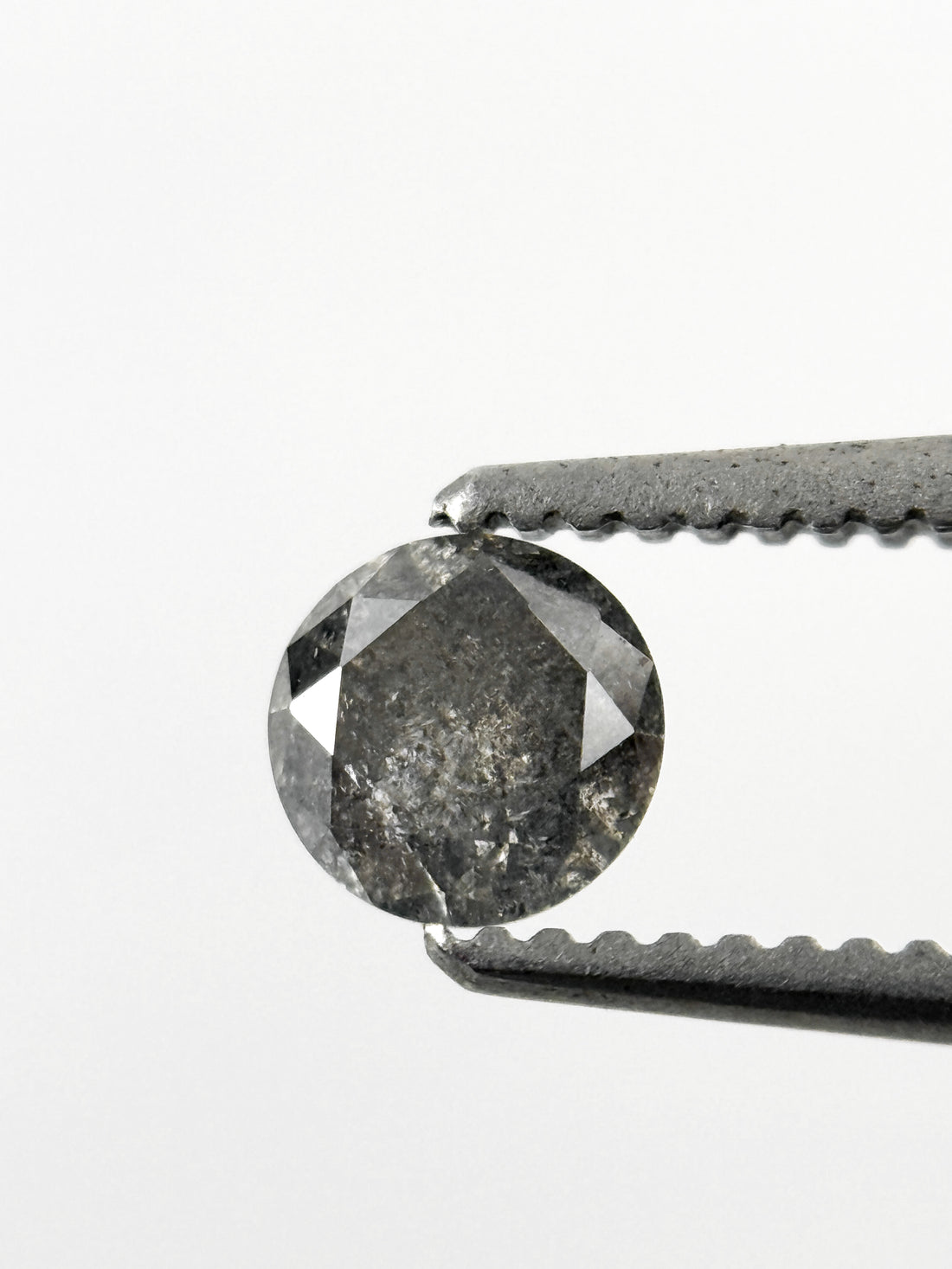0.31 Ct Round Brilliant Cut Grey Natural Galaxy Diamond
