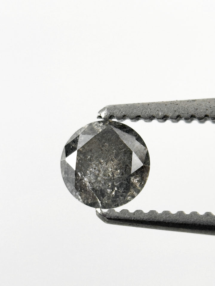 0.31 Ct Round Brilliant Cut Grey Natural Galaxy Diamond