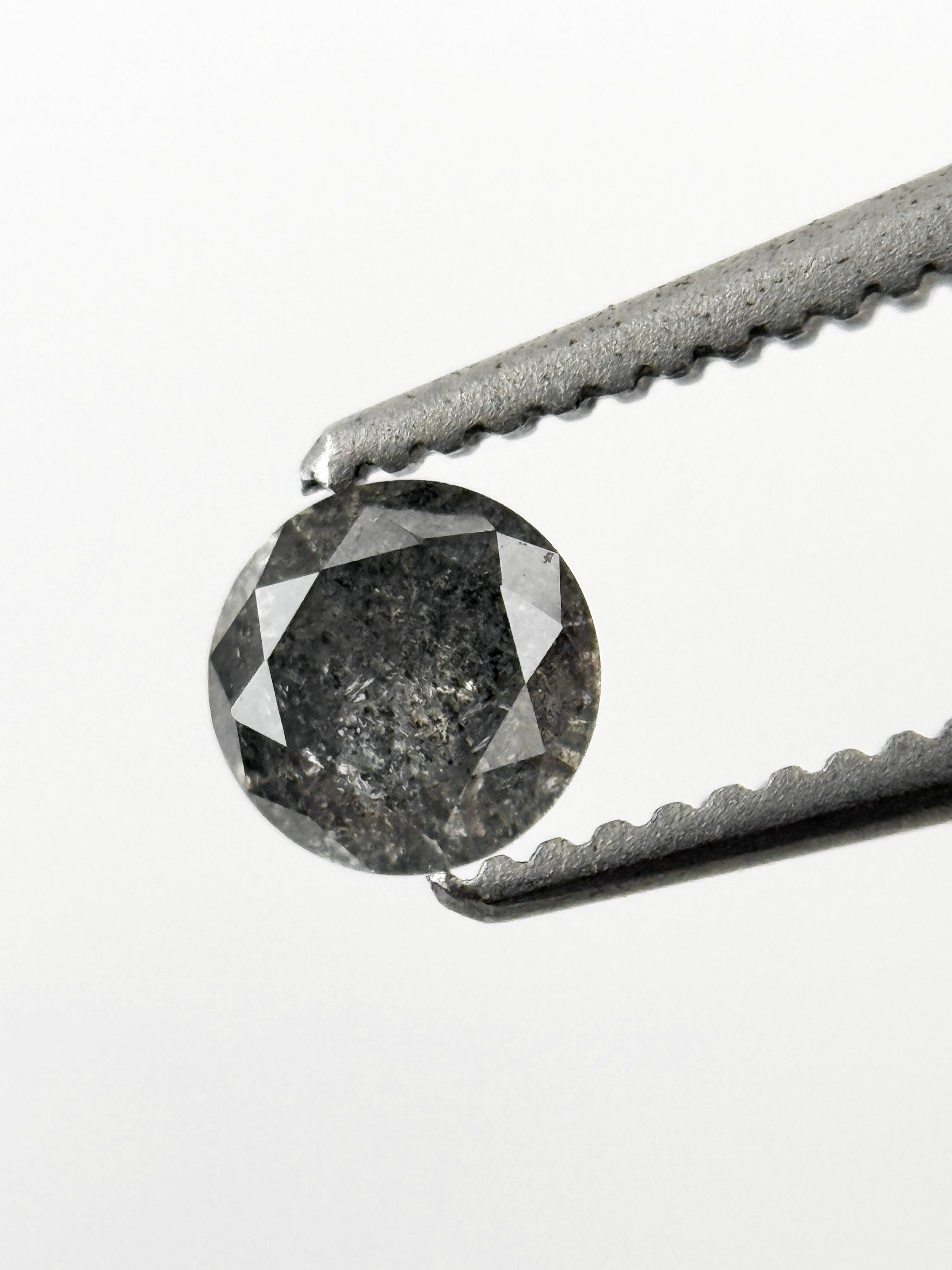 0.31 Ct Round Brilliant Cut Grey Natural Galaxy Diamond