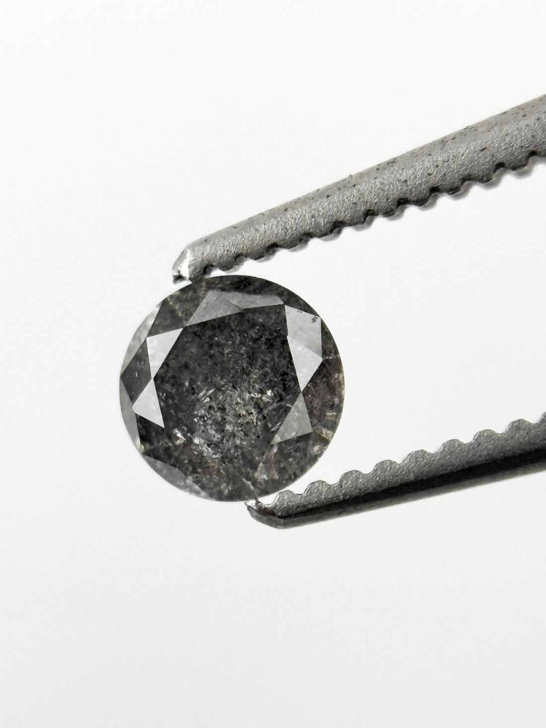 0.31 Ct Round Brilliant Cut Grey Natural Galaxy Diamond