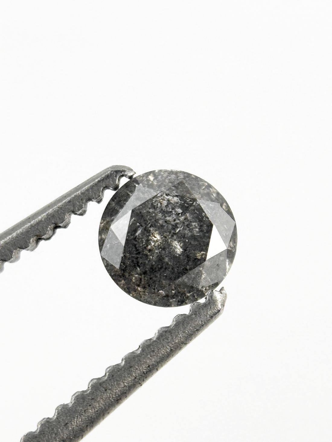 0.31 Ct Round Brilliant Cut Grey Natural Galaxy Diamond