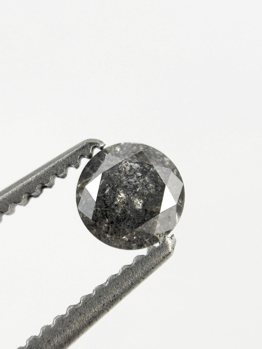 0.31 Ct Round Brilliant Cut Grey Natural Galaxy Diamond
