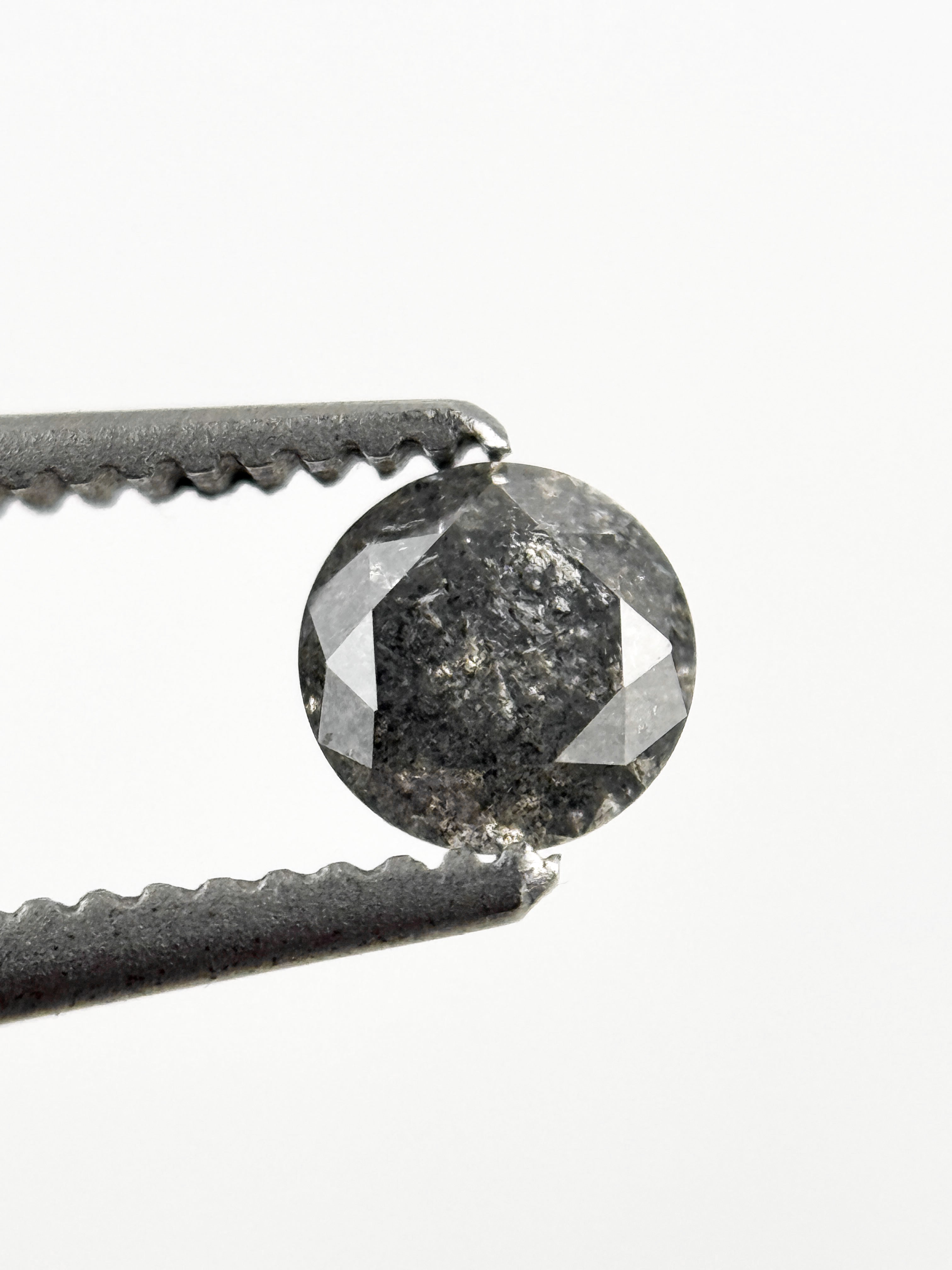 0.31 Ct Round Brilliant Cut Grey Natural Galaxy Diamond