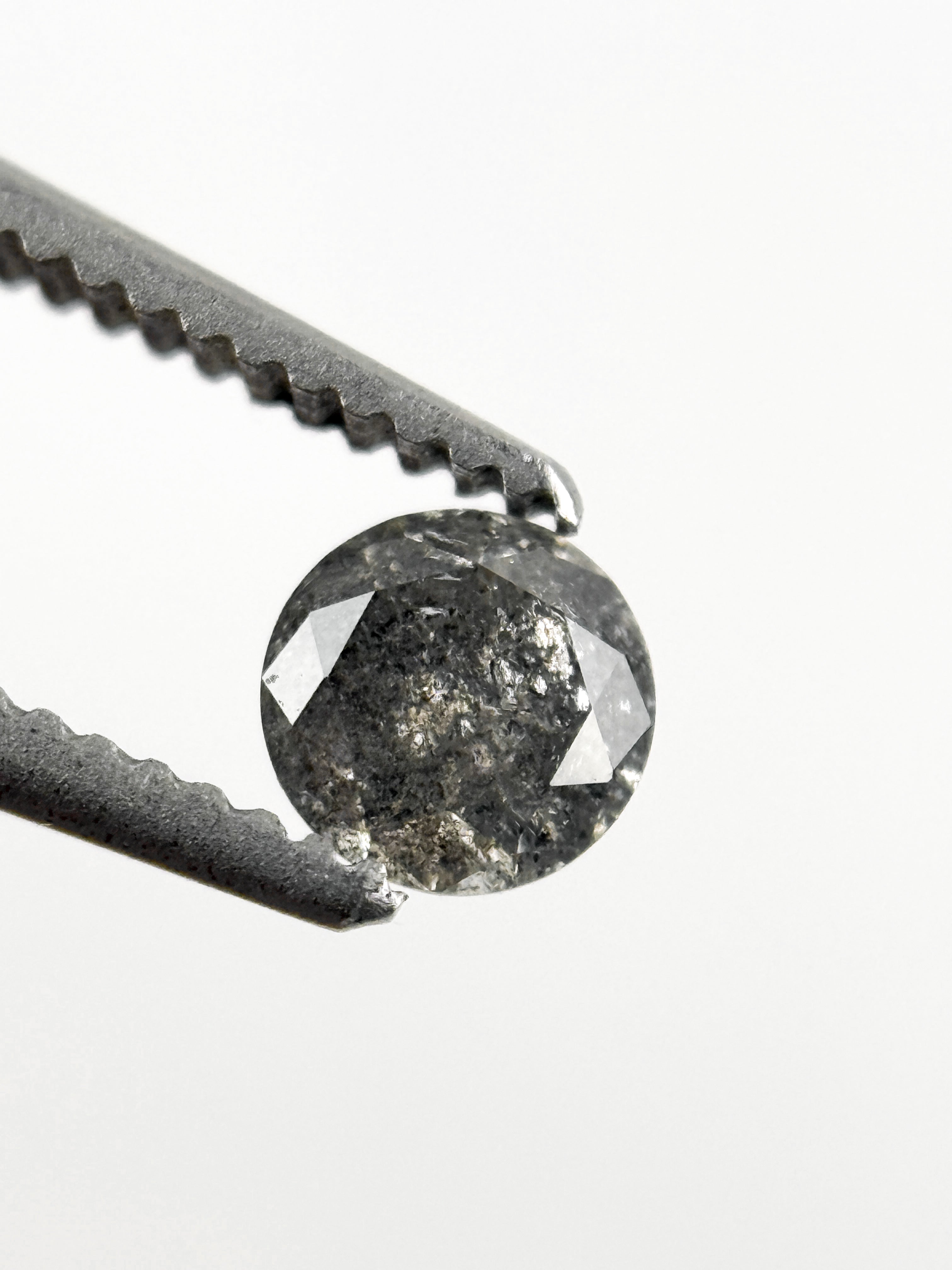 0.31 Ct Round Brilliant Cut Grey Natural Galaxy Diamond