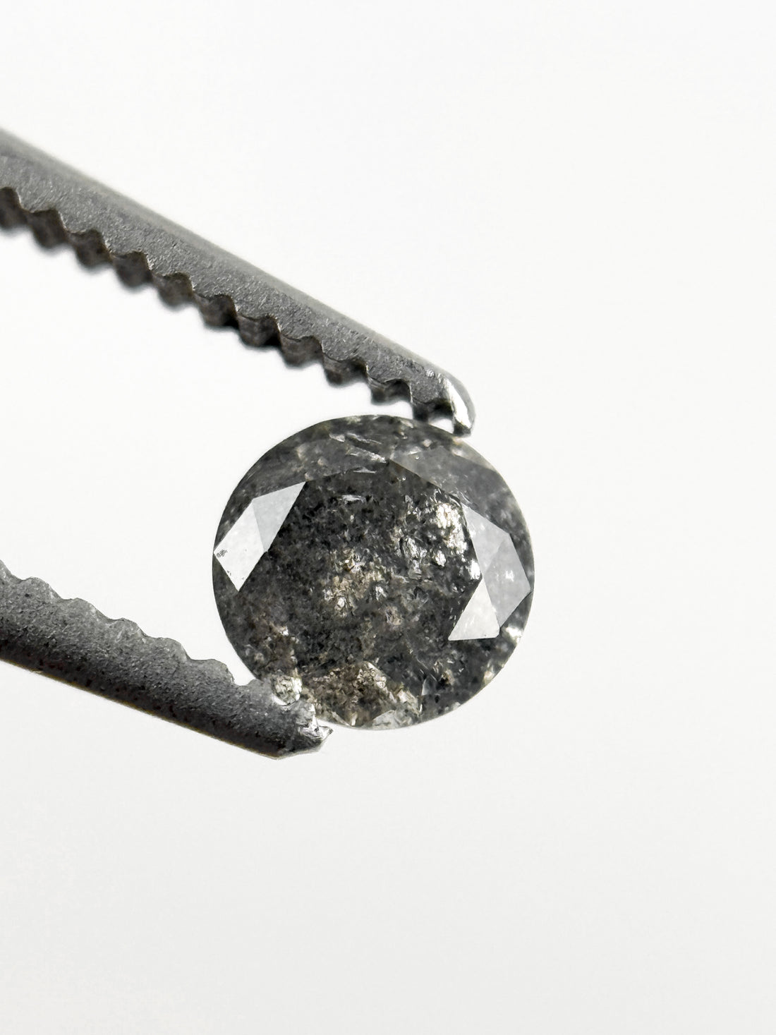 0.31 Ct Round Brilliant Cut Grey Natural Galaxy Diamond