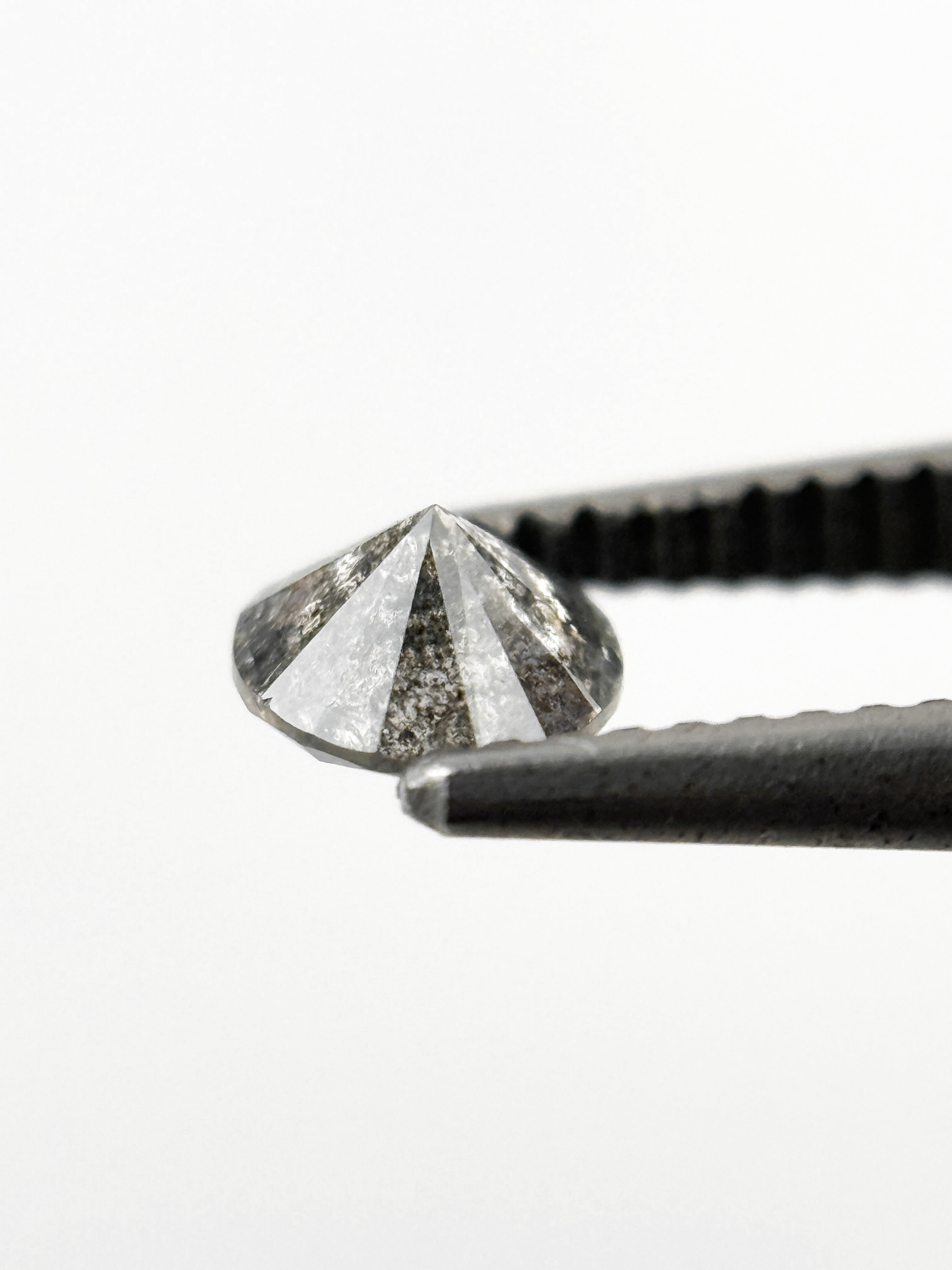 0.31 Ct Round Brilliant Cut Grey Natural Galaxy Diamond