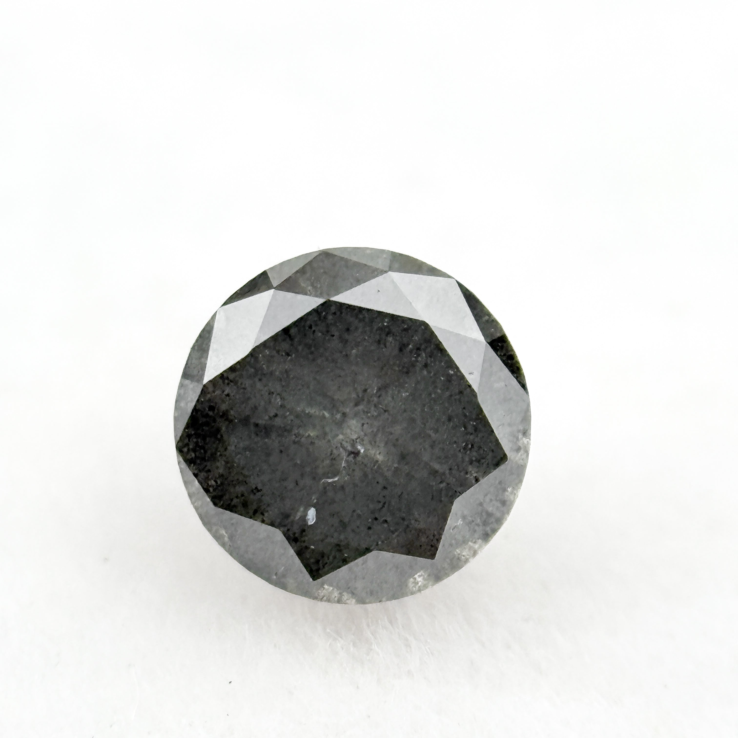 0.55 Ct Round Brilliant Cut Grey Natural Minmal Diamond