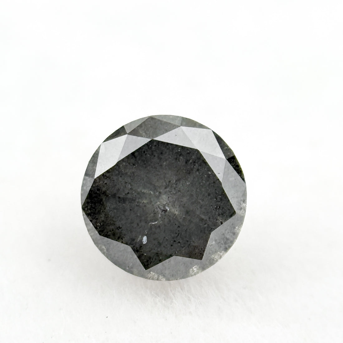 0.55 Ct Round Brilliant Cut Grey Natural Minmal Diamond