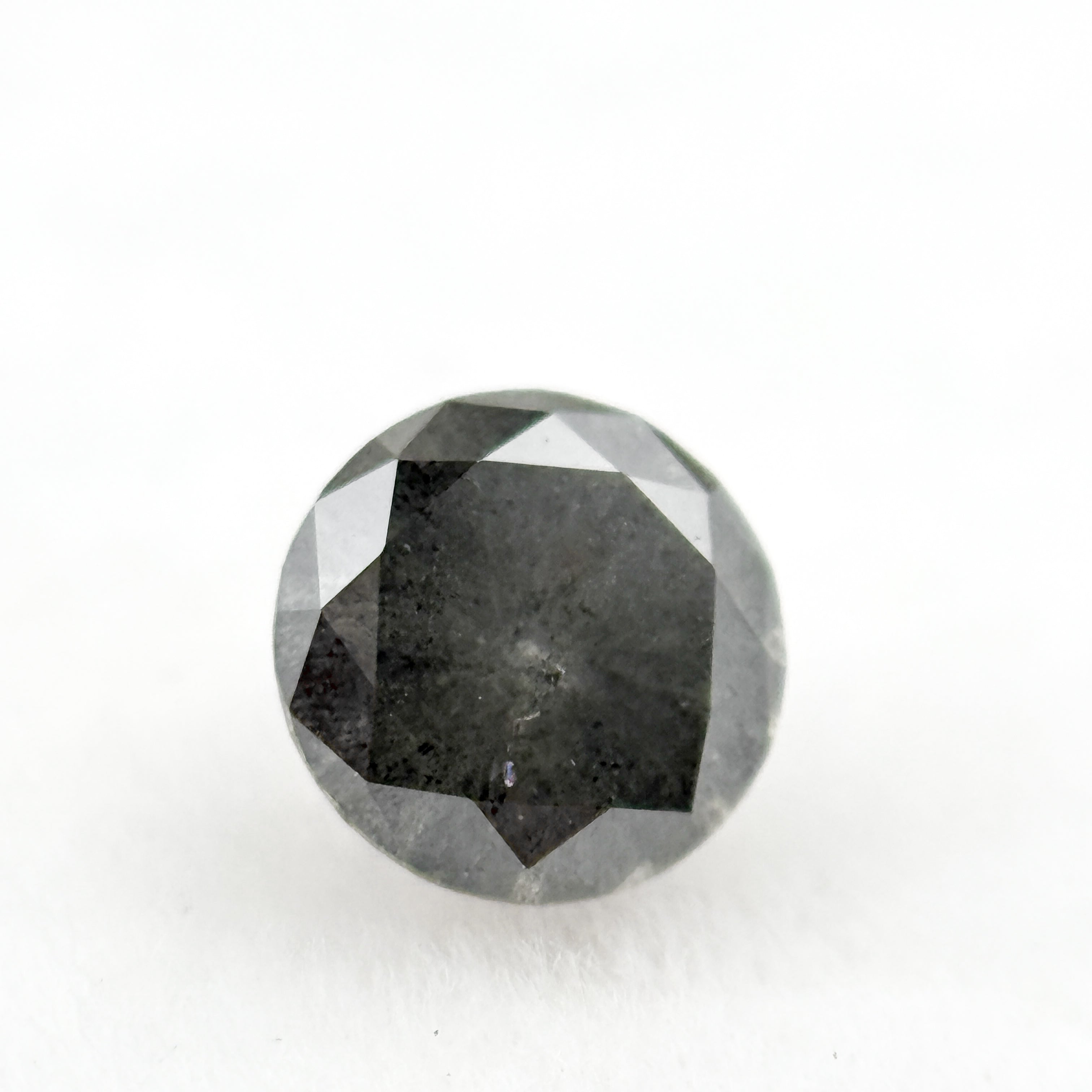 0.55 Ct Round Brilliant Cut Grey Natural Minmal Diamond